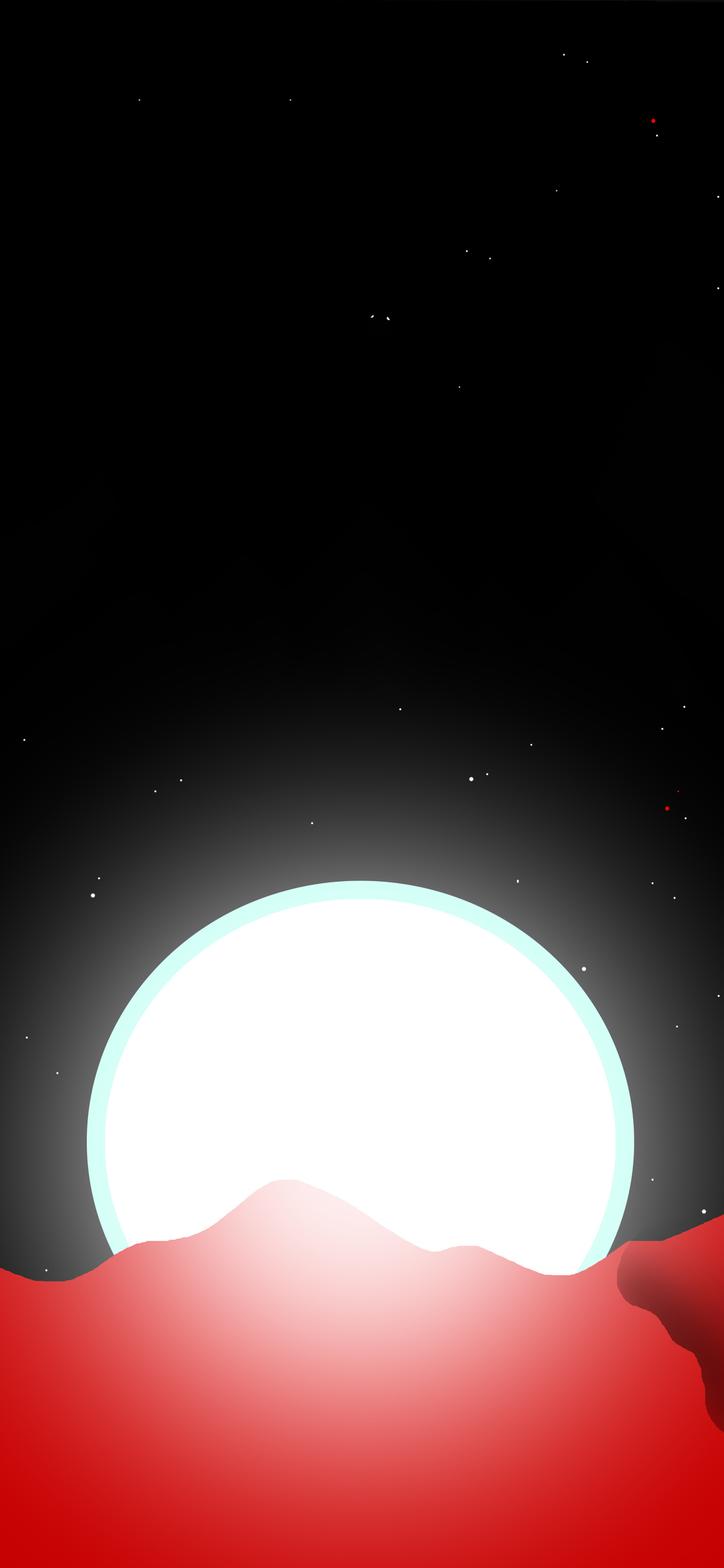 Minimal Planet Red Background