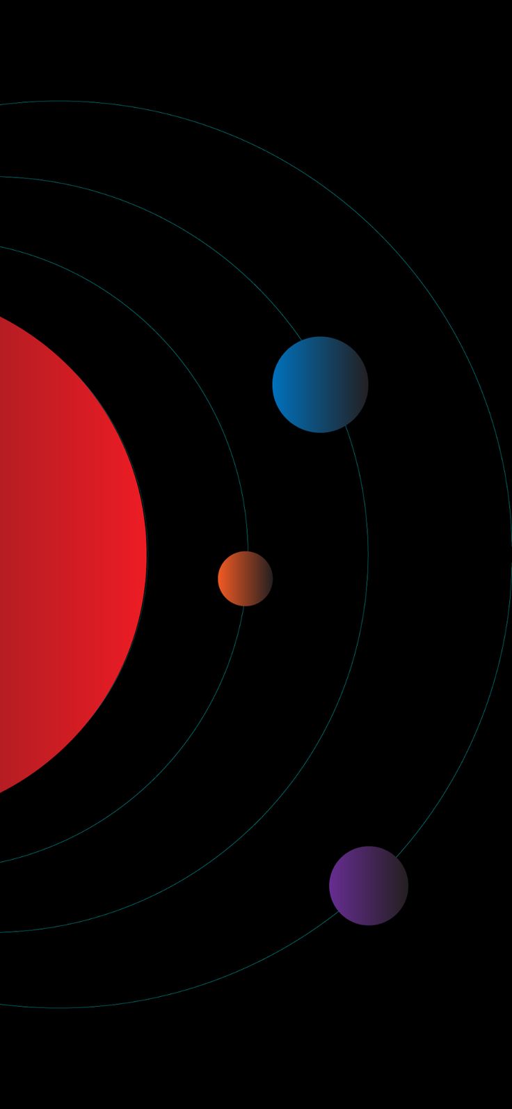 Minimal Planet Red Background