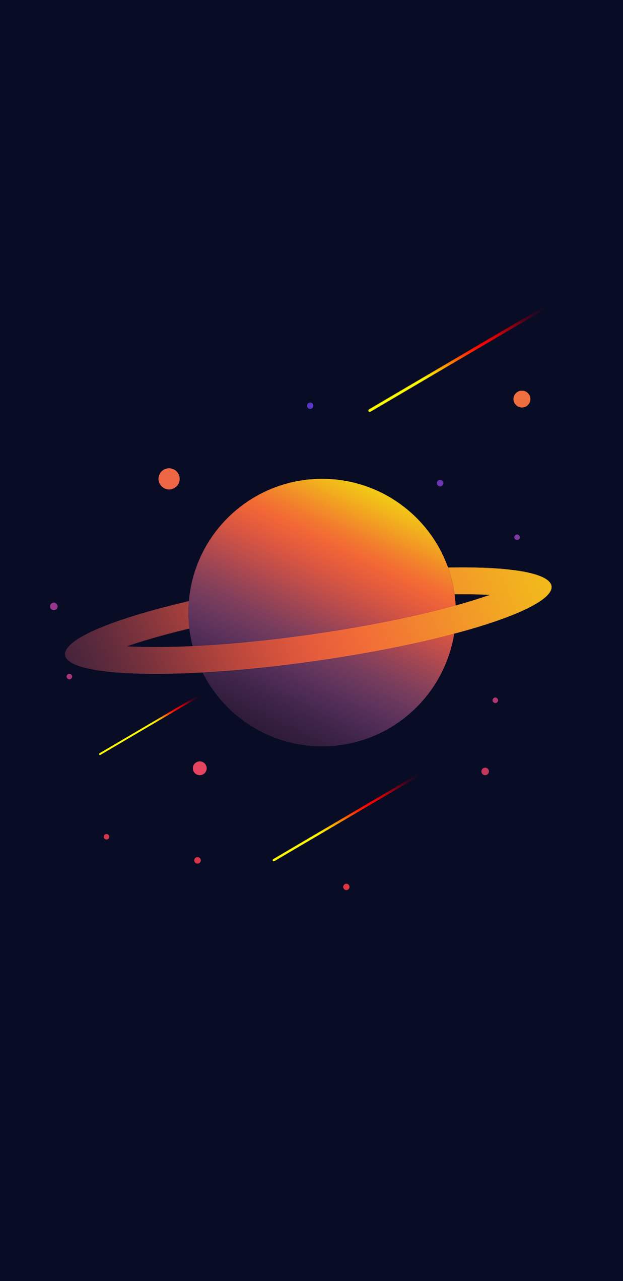 Minimal Planet Red Background