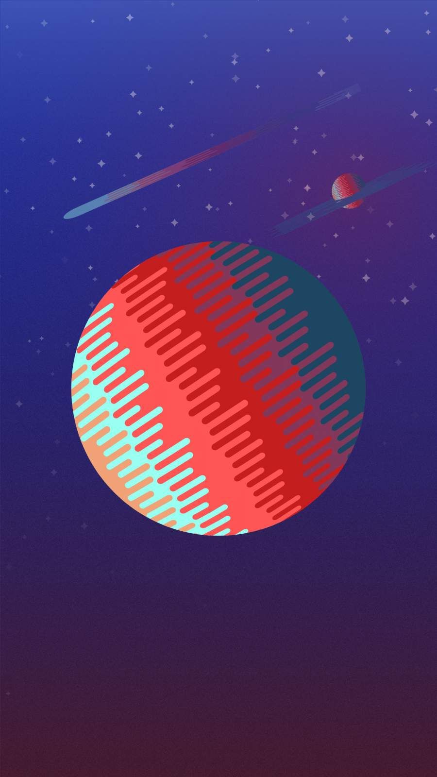 Minimal Planet Red Background