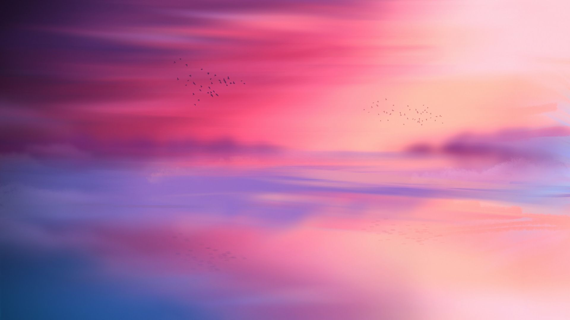 Minimal Reflection Sunset Wallpapers