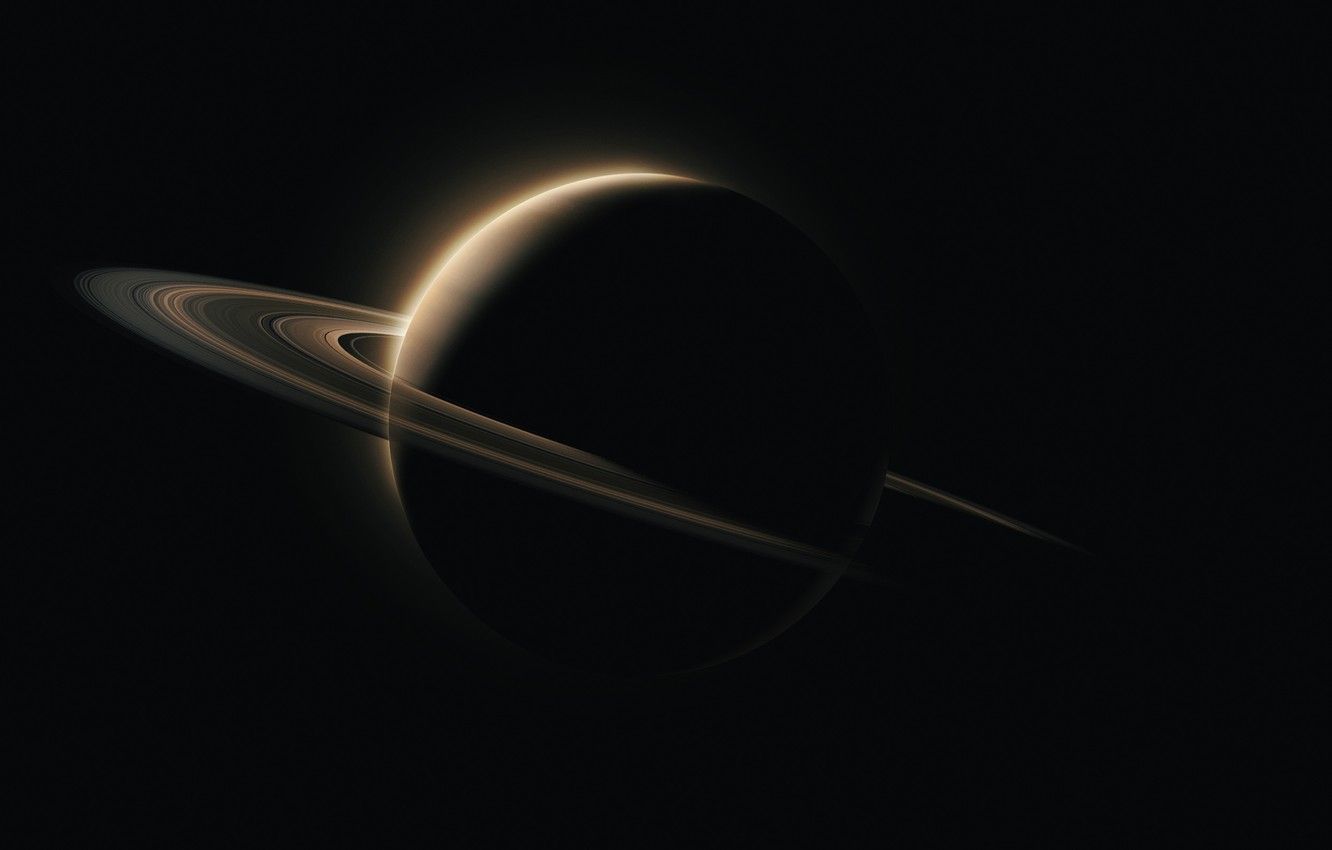 Minimal Saturn Planet Wallpapers