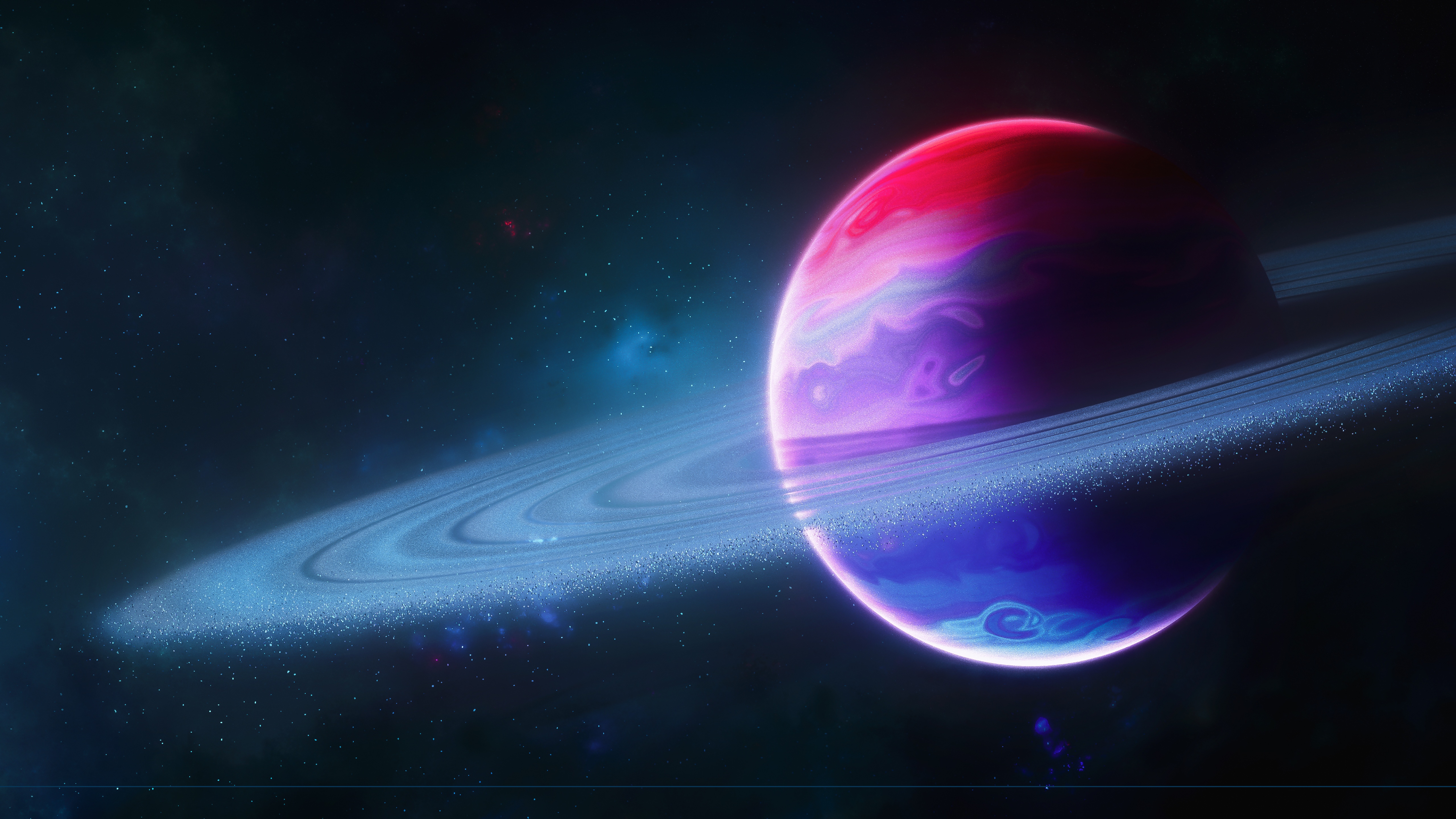 Minimal Saturn Planet Wallpapers