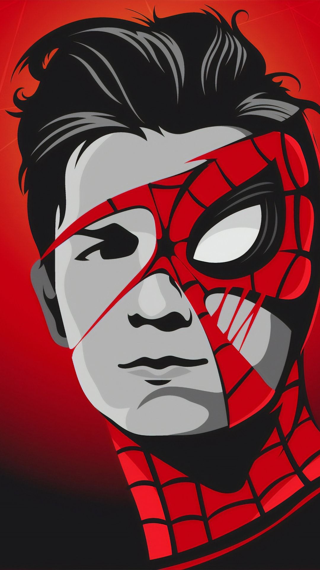 Minimal Spiderman Mask Wallpapers