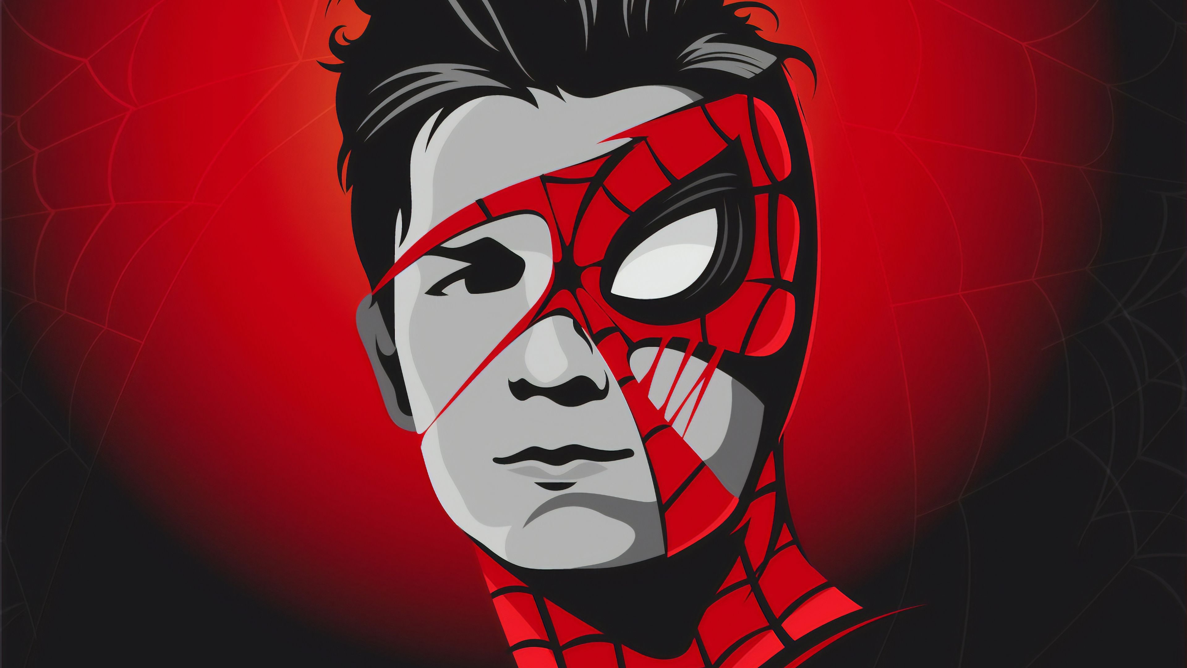 Minimal Spiderman Mask Wallpapers