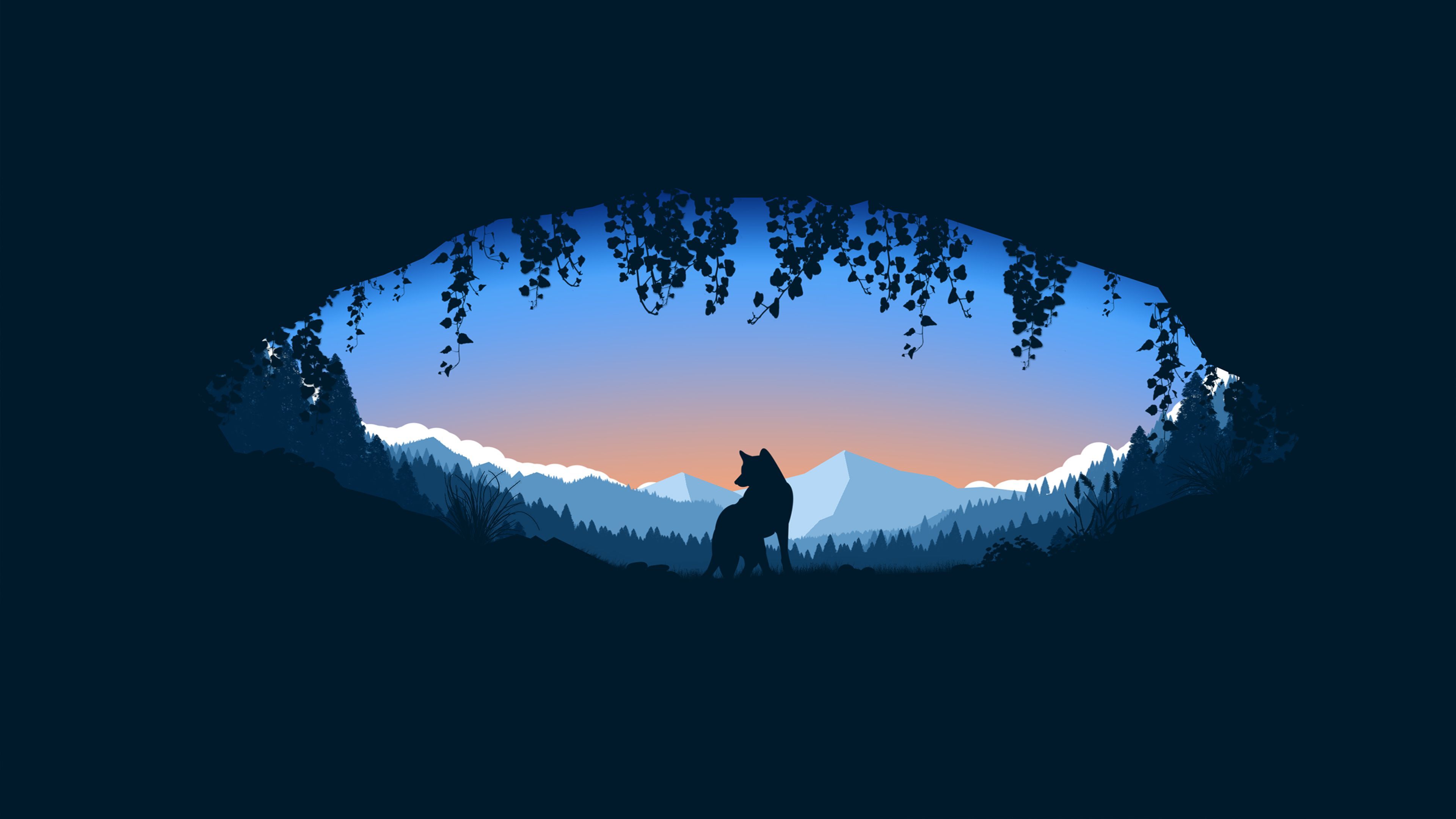 Minimal Wolf Wallpapers