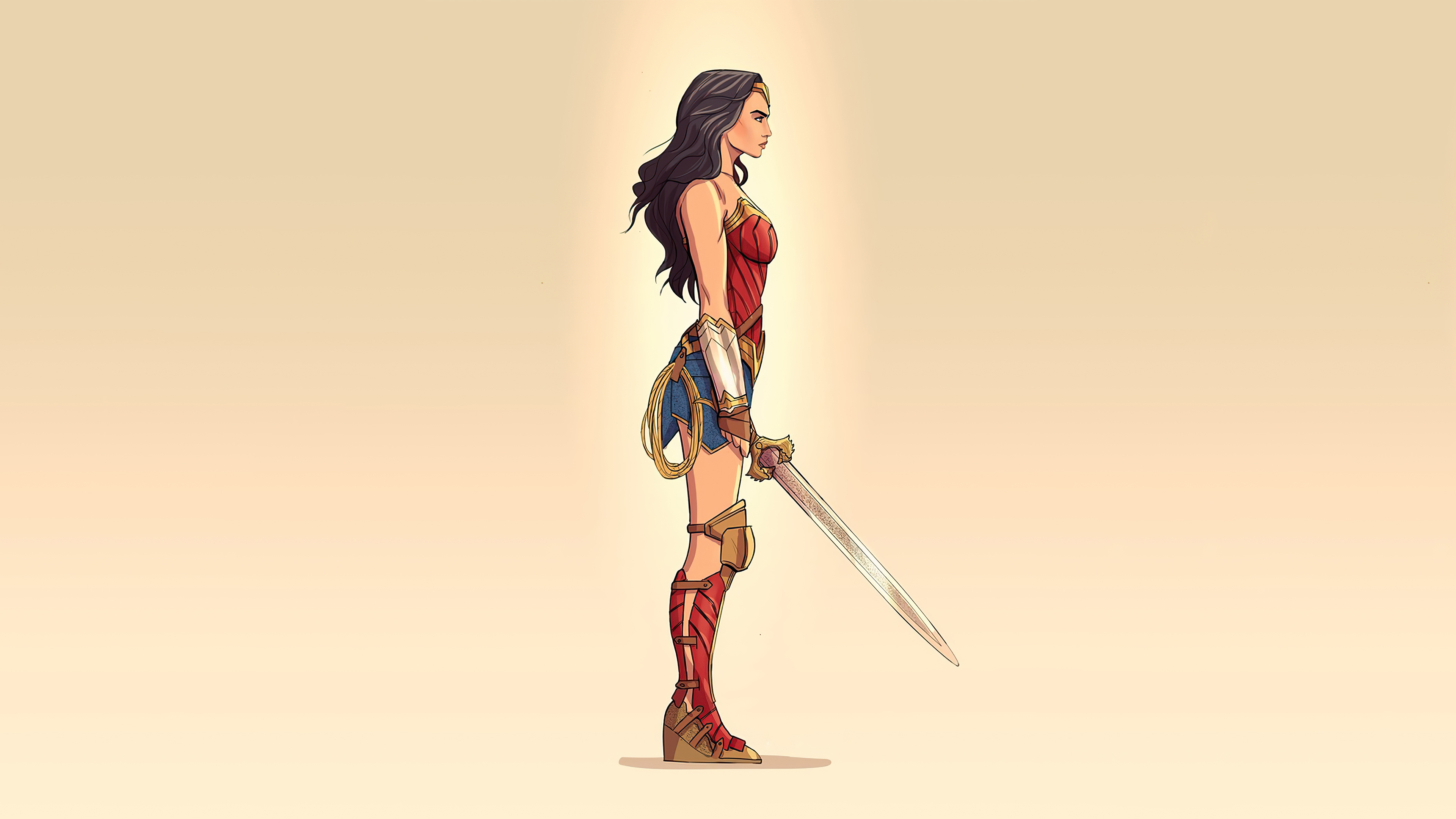 Minimal Wonder Woman Artwork Wallpapers