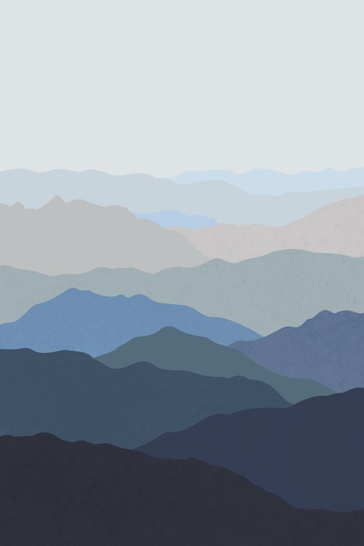 Minimalist Blue Mountains Wallpapers