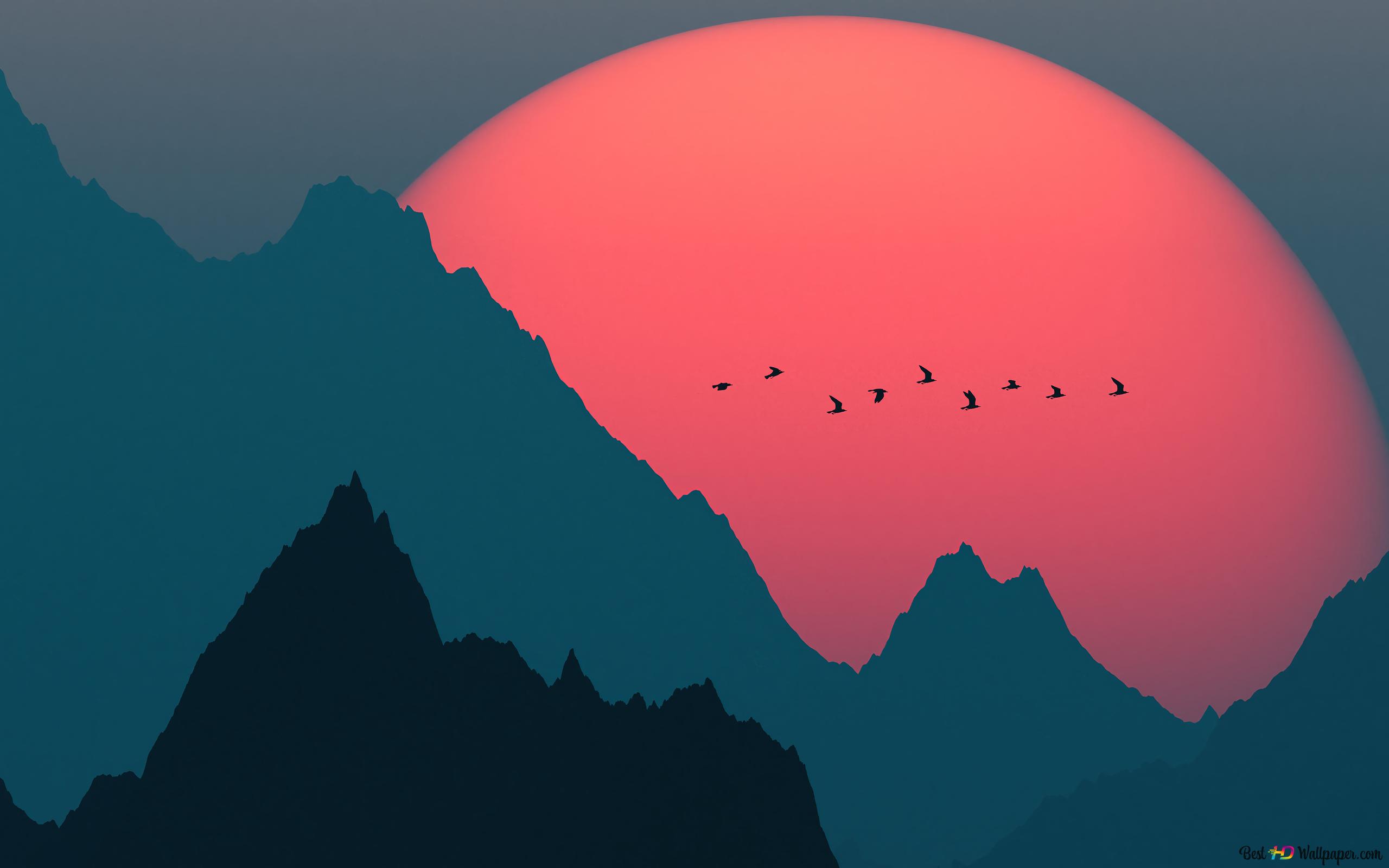 Minimalist Bridge Between Mountains Wallpapers