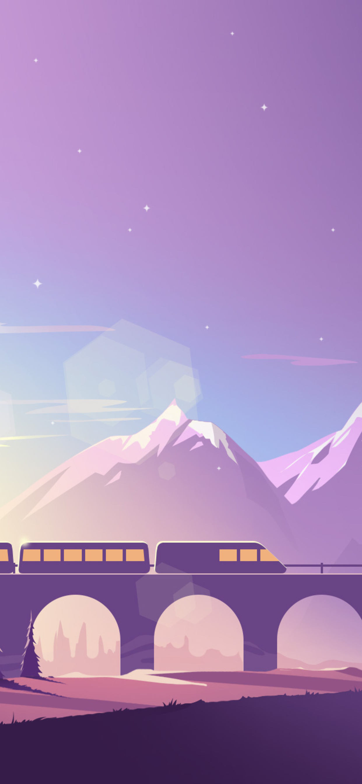 Minimalist Bridge Between Mountains Wallpapers