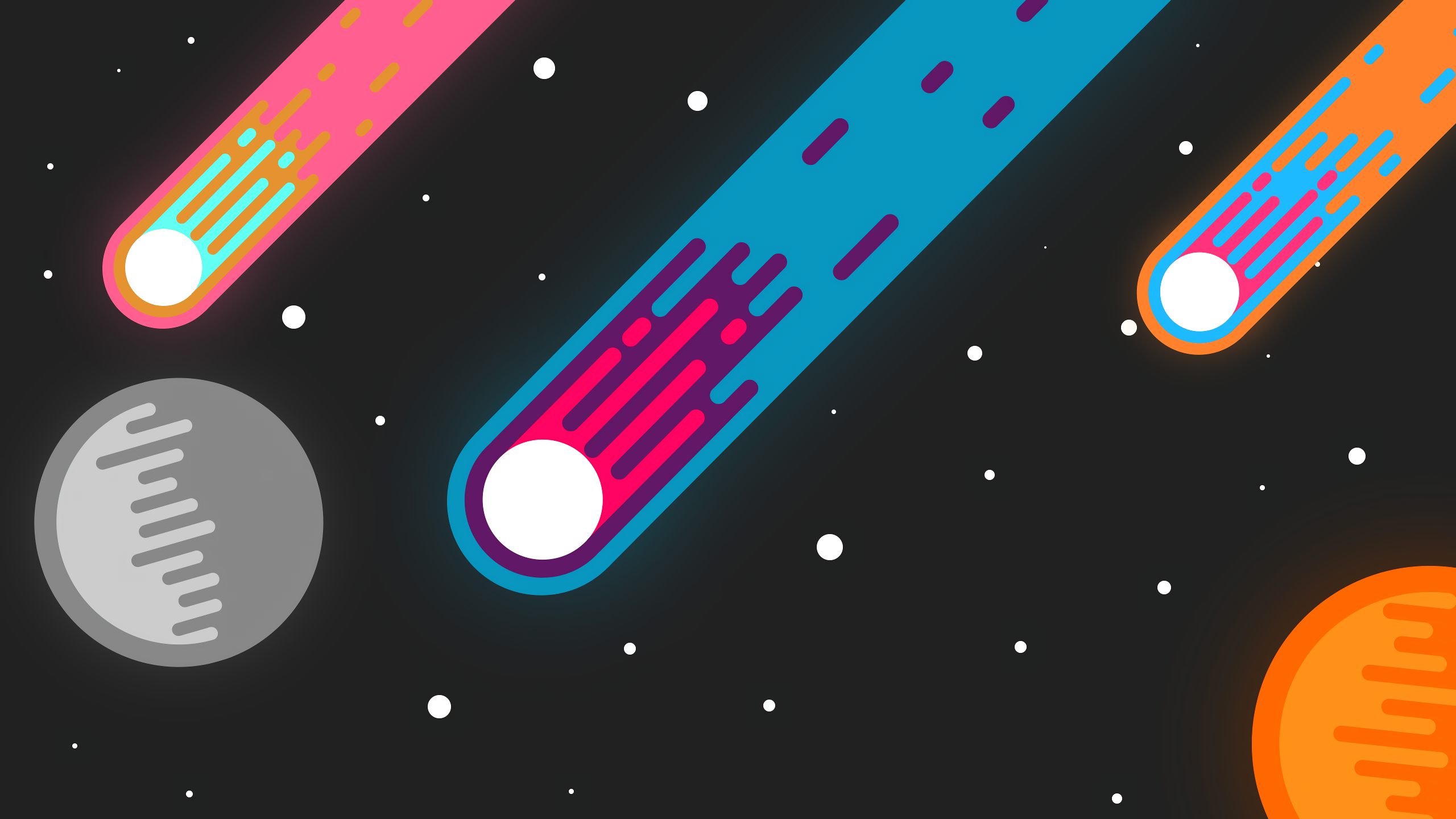 Minimalist Comet Colorful Wallpapers