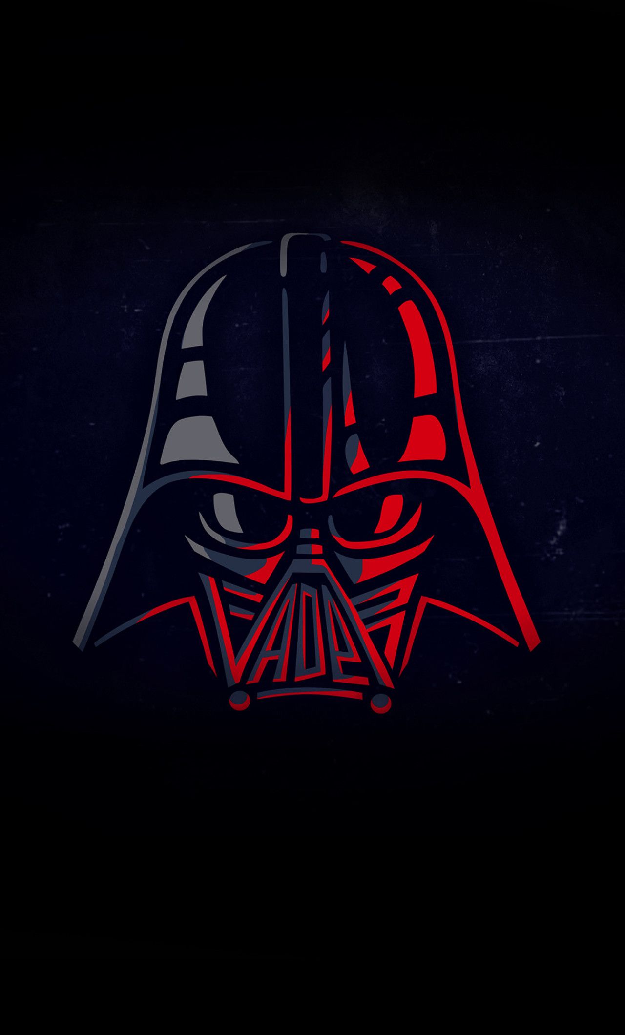 Minimalist Darth Vader Grey Wallpapers