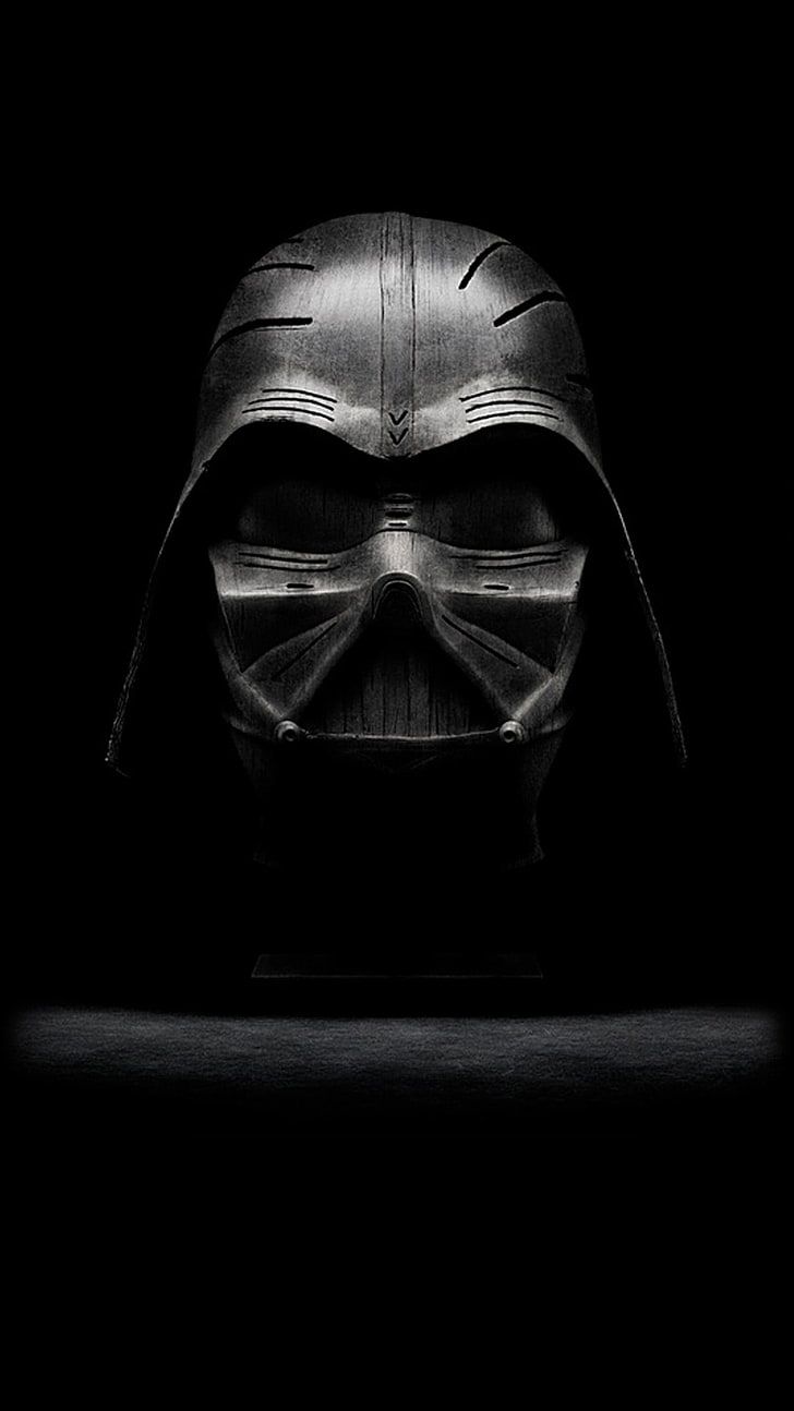 Minimalist Darth Vader Grey Wallpapers