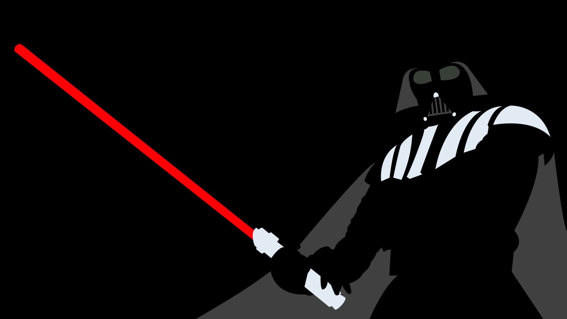 Minimalist Darth Vader Grey Wallpapers