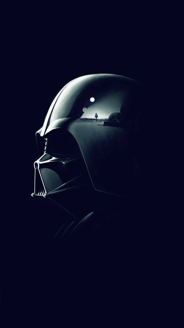 Minimalist Darth Vader Grey Wallpapers