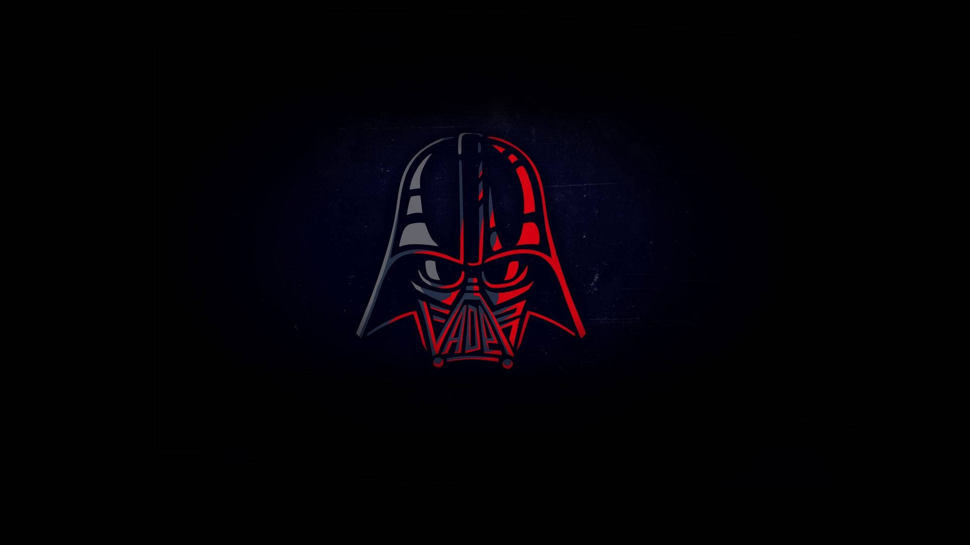 Minimalist Darth Vader Grey Wallpapers