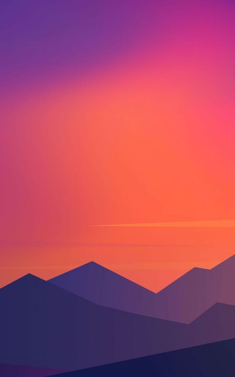 Minimalist Orange Sunset Wallpapers