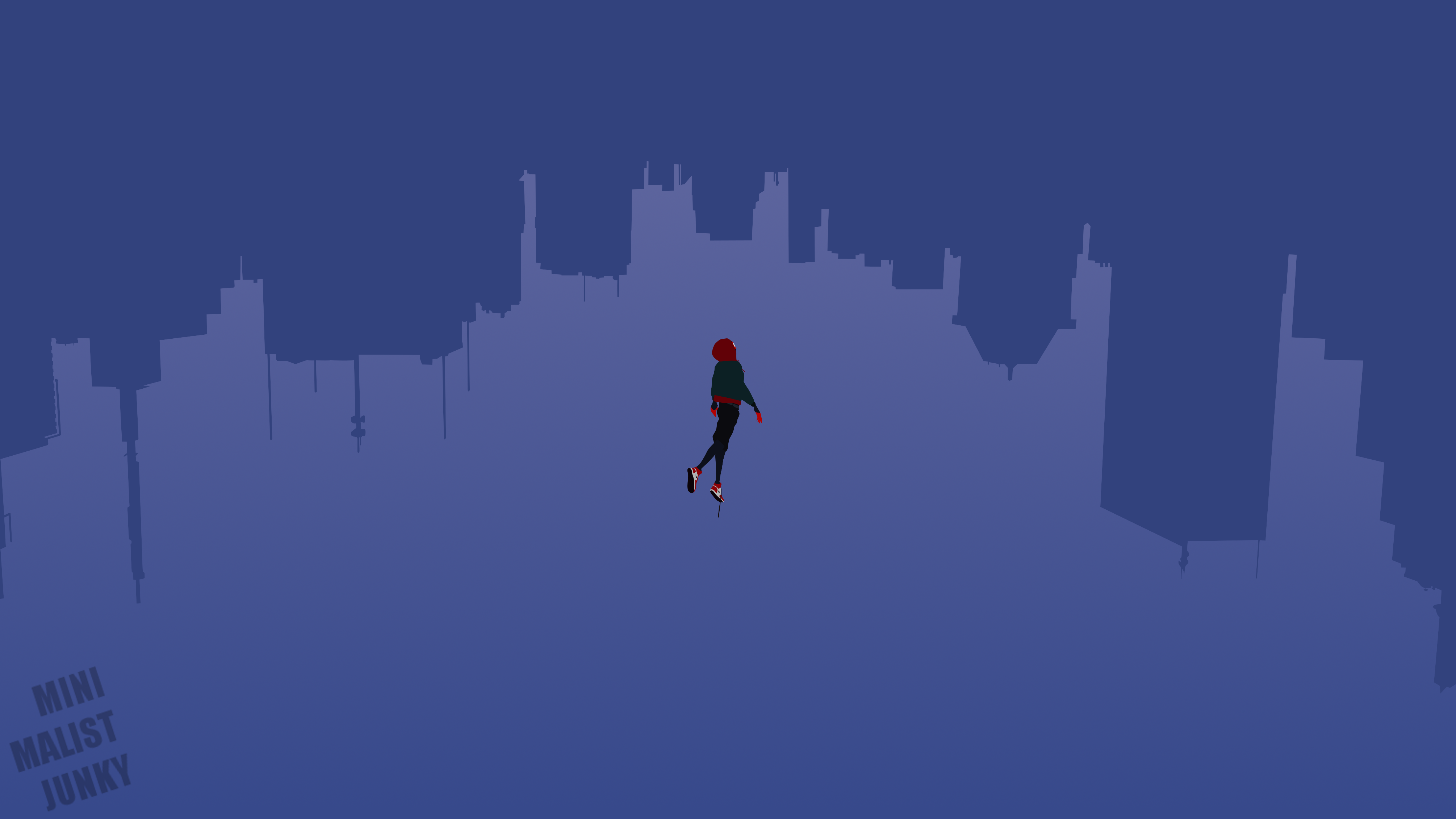 Minimalist Spiderman Into The Spider-Verse 4K Wallpapers