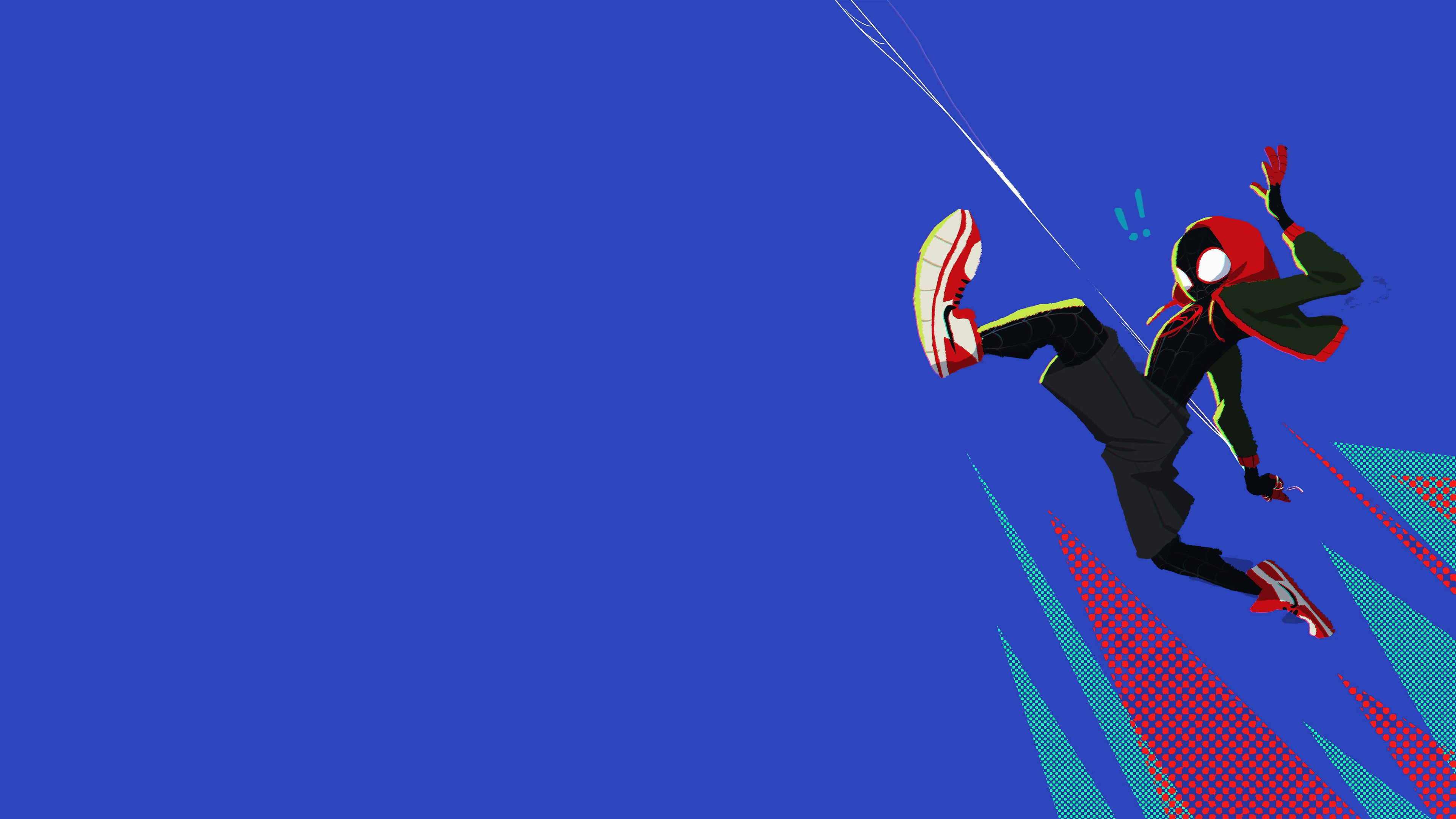 Minimalist Spiderman Into The Spider-Verse 4K Wallpapers