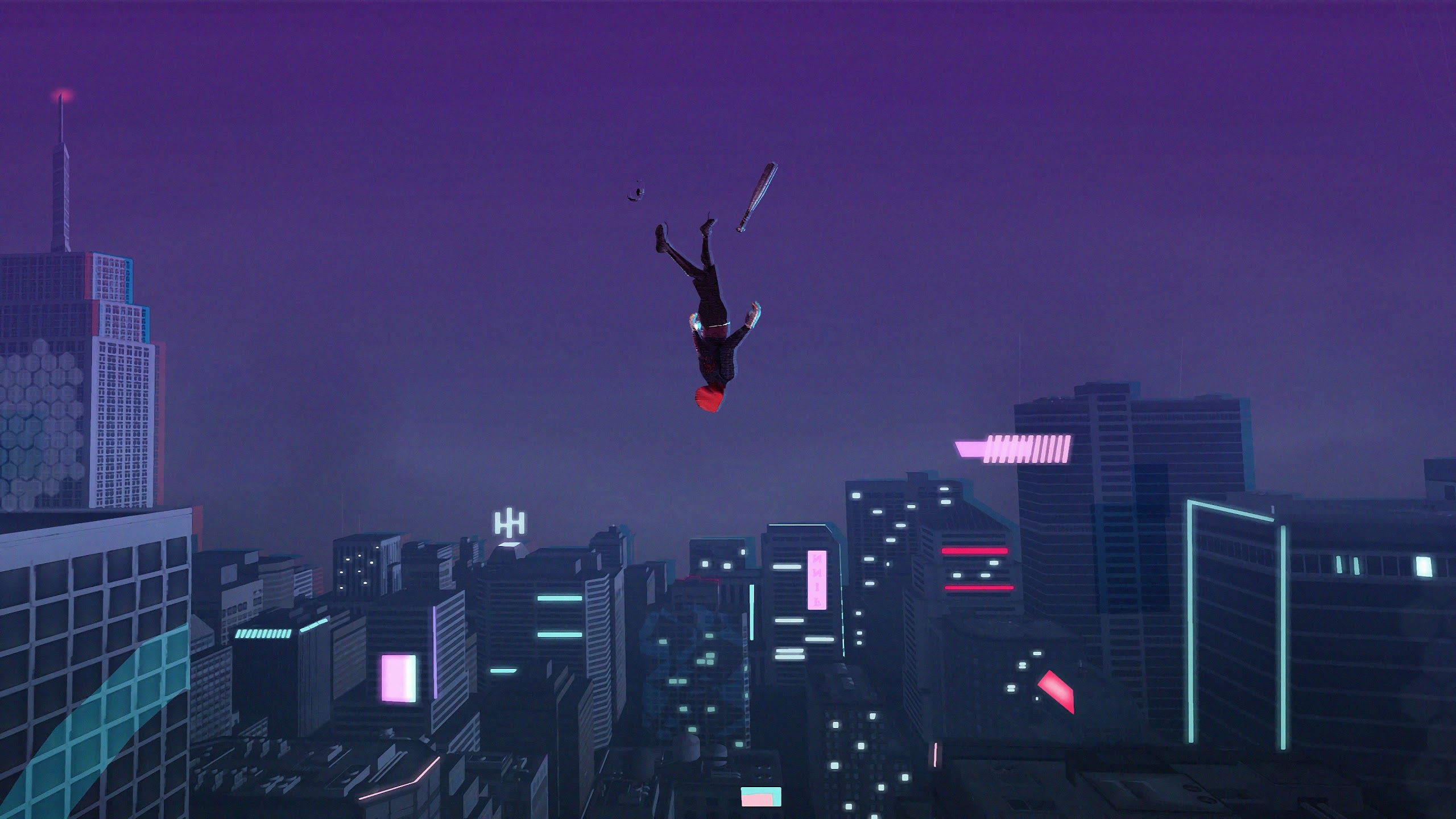 Minimalist Spiderman Into The Spider-Verse 4K Wallpapers