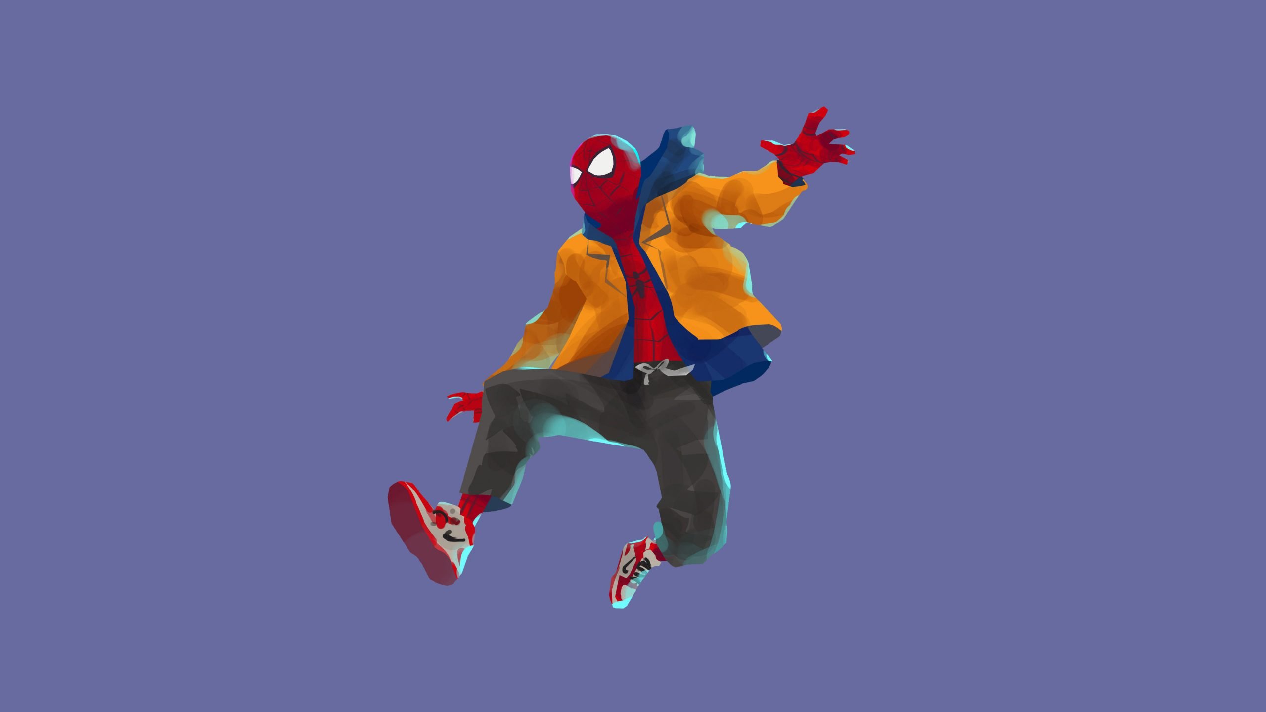 Minimalist Spiderman Into The Spider-Verse 4K Wallpapers