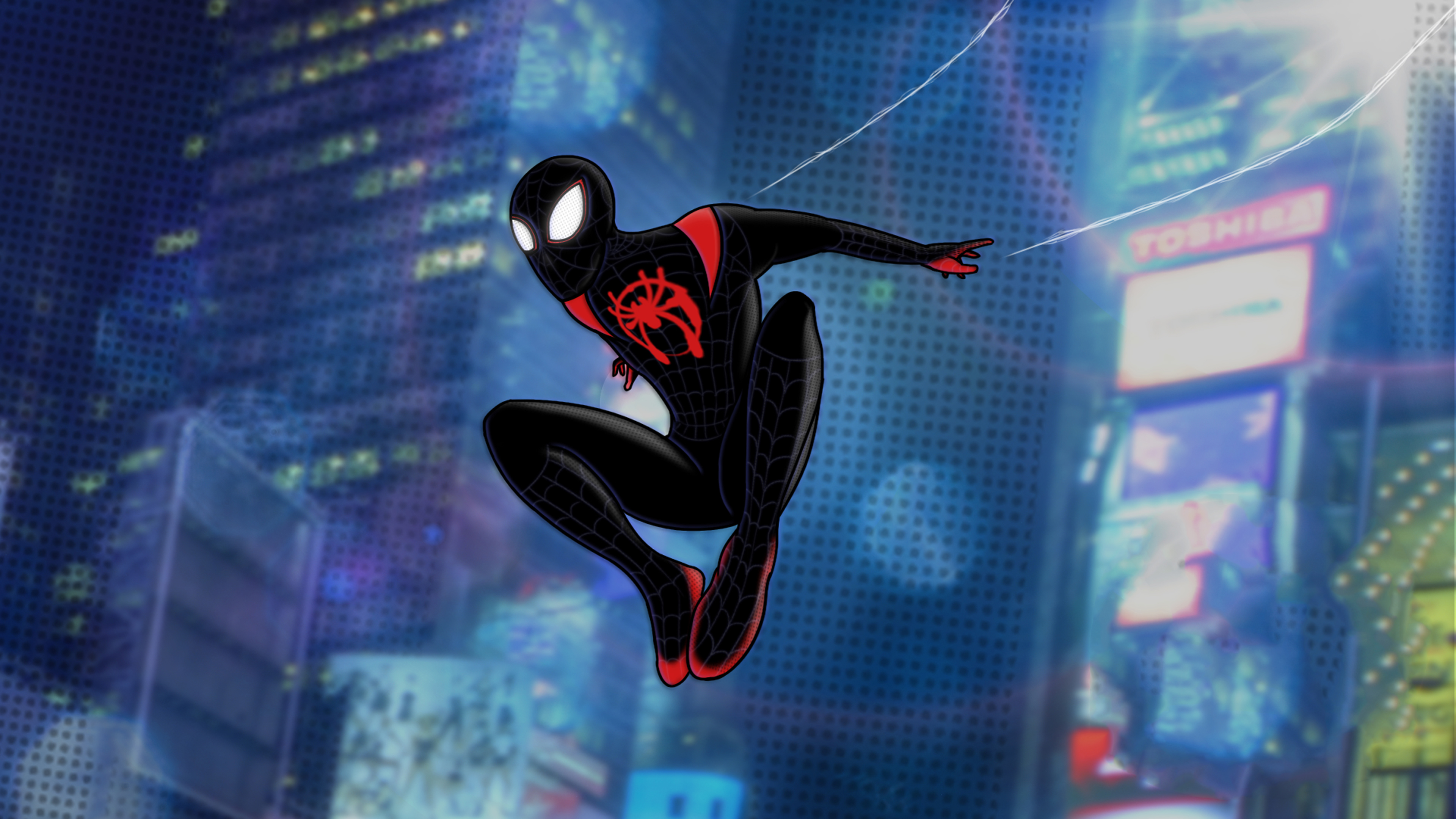 Minimalist Spiderman Into The Spider-Verse 4K Wallpapers