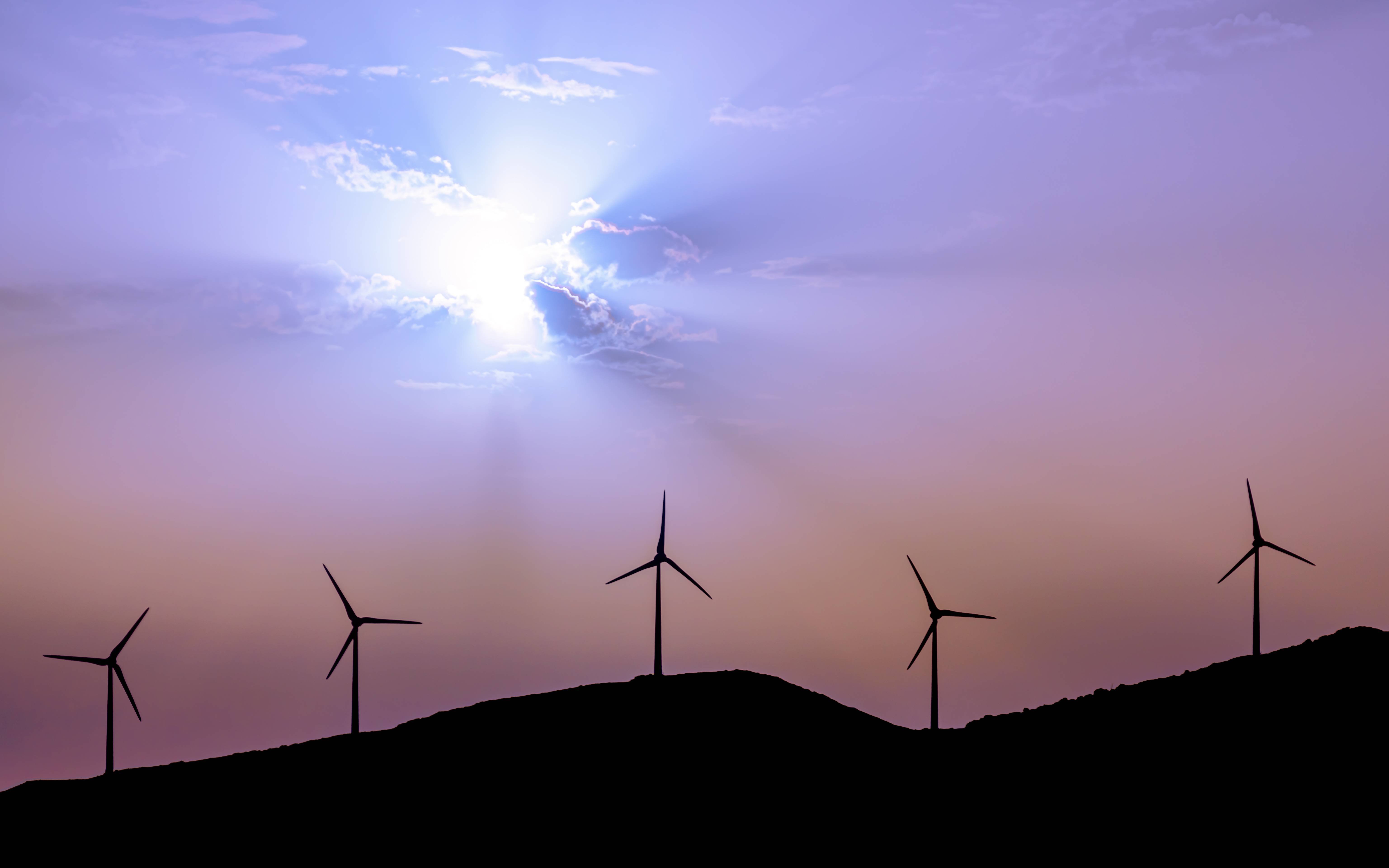 Minimalistic Wind Farm Wallpapers