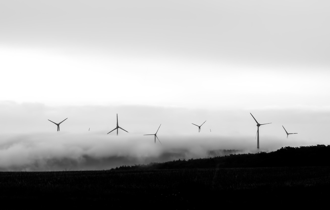 Minimalistic Wind Farm Wallpapers