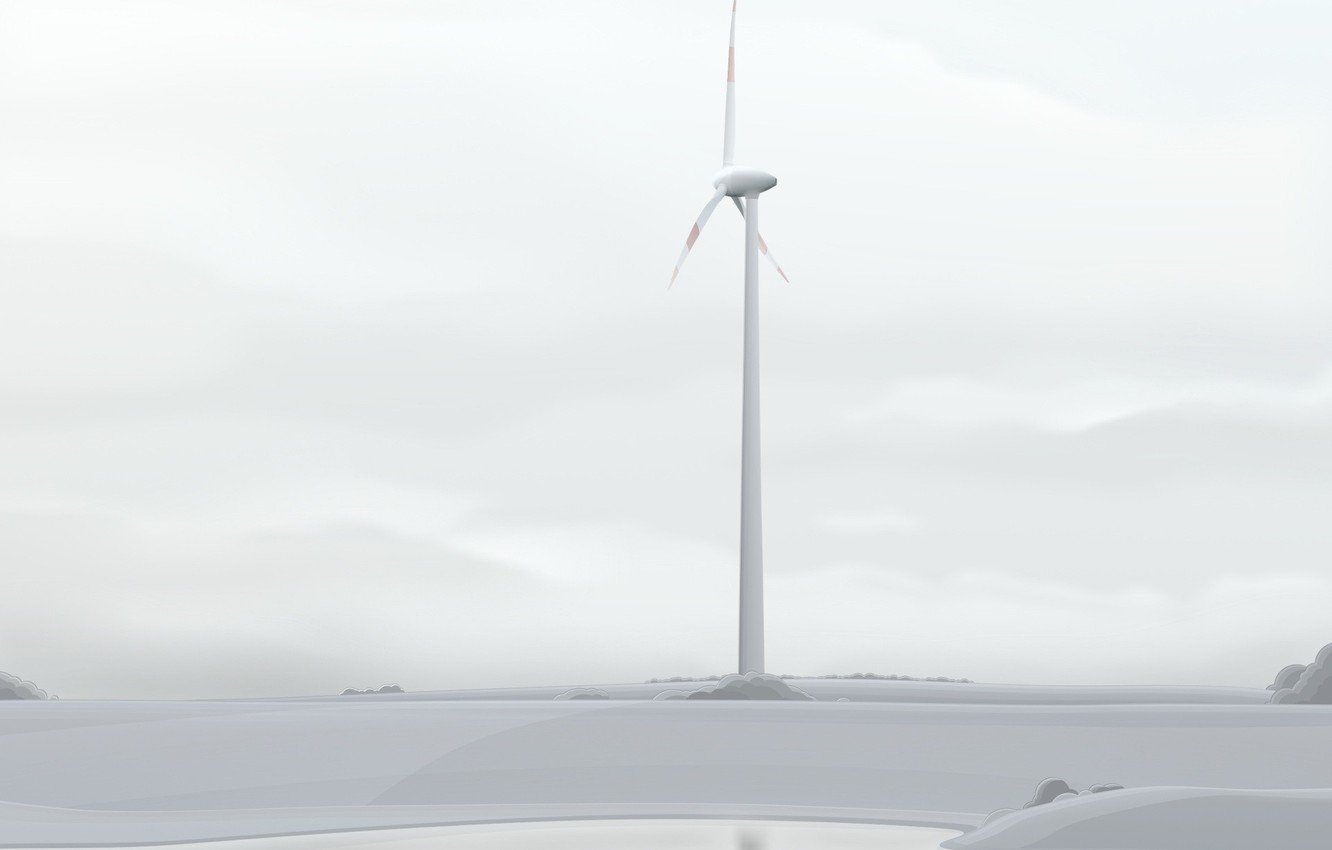 Minimalistic Wind Farm Wallpapers