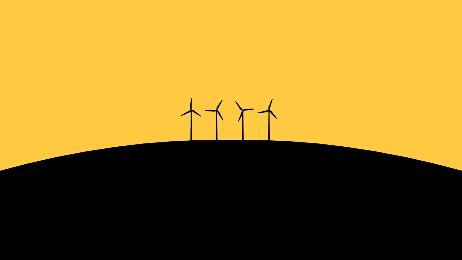 Minimalistic Wind Farm Wallpapers