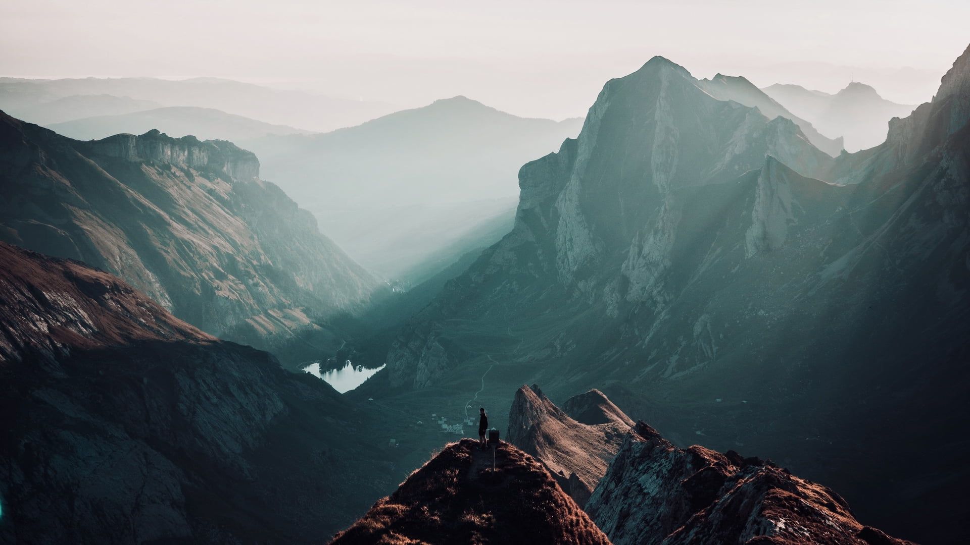 Misty Mountain Background