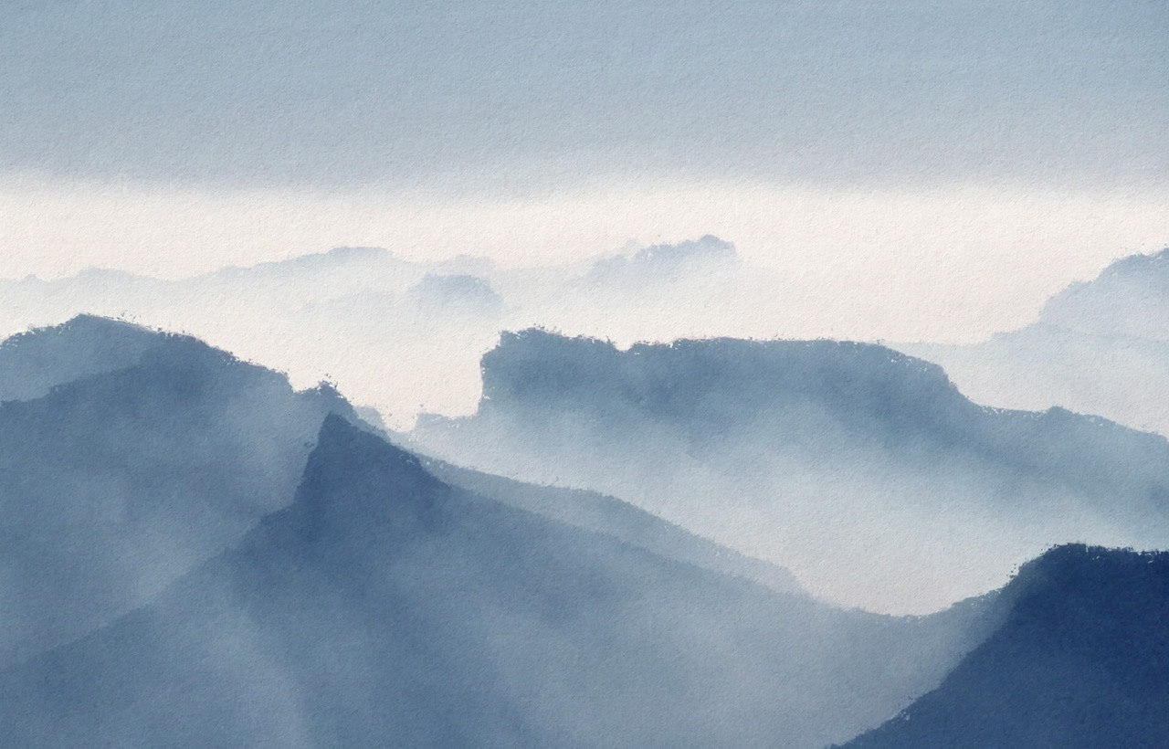 Misty Mountain Background