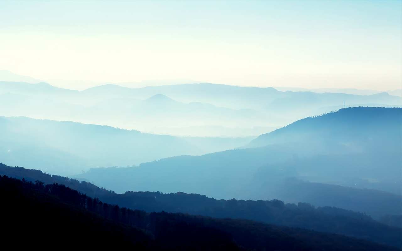 Misty Mountain Background