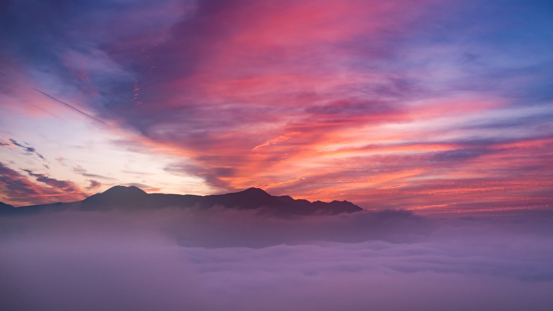 Misty Pink Sunset Wallpapers