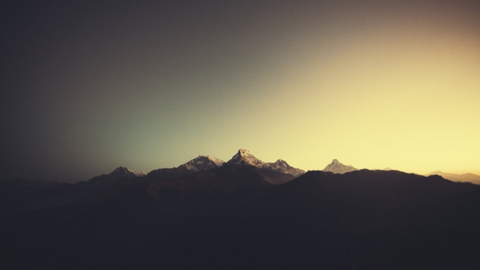 Mminimalism Mountains Horizon Sunrise Wallpapers