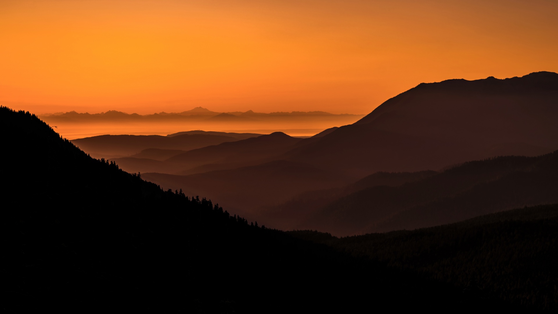 Mminimalism Mountains Horizon Sunrise Wallpapers