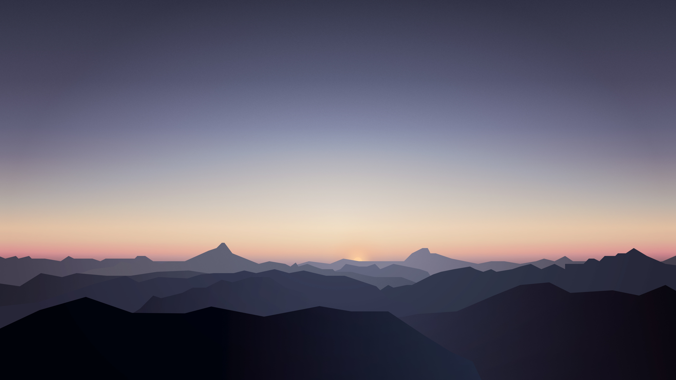 Mminimalism Mountains Horizon Sunrise Wallpapers