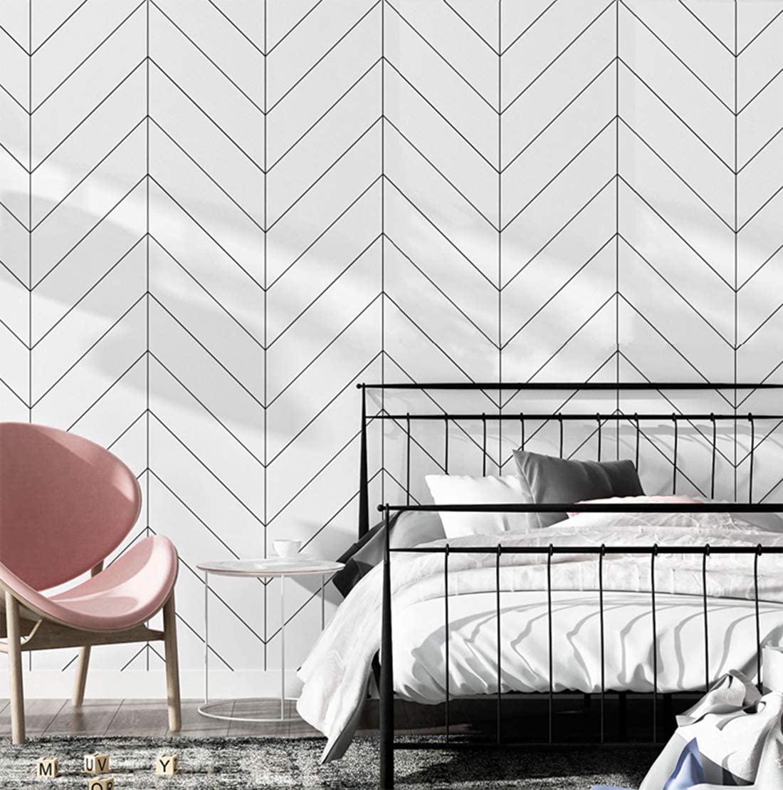 Modern Black And White Geometric Wallpapers