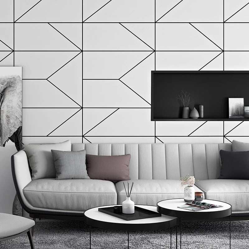 Modern Black And White Geometric Wallpapers