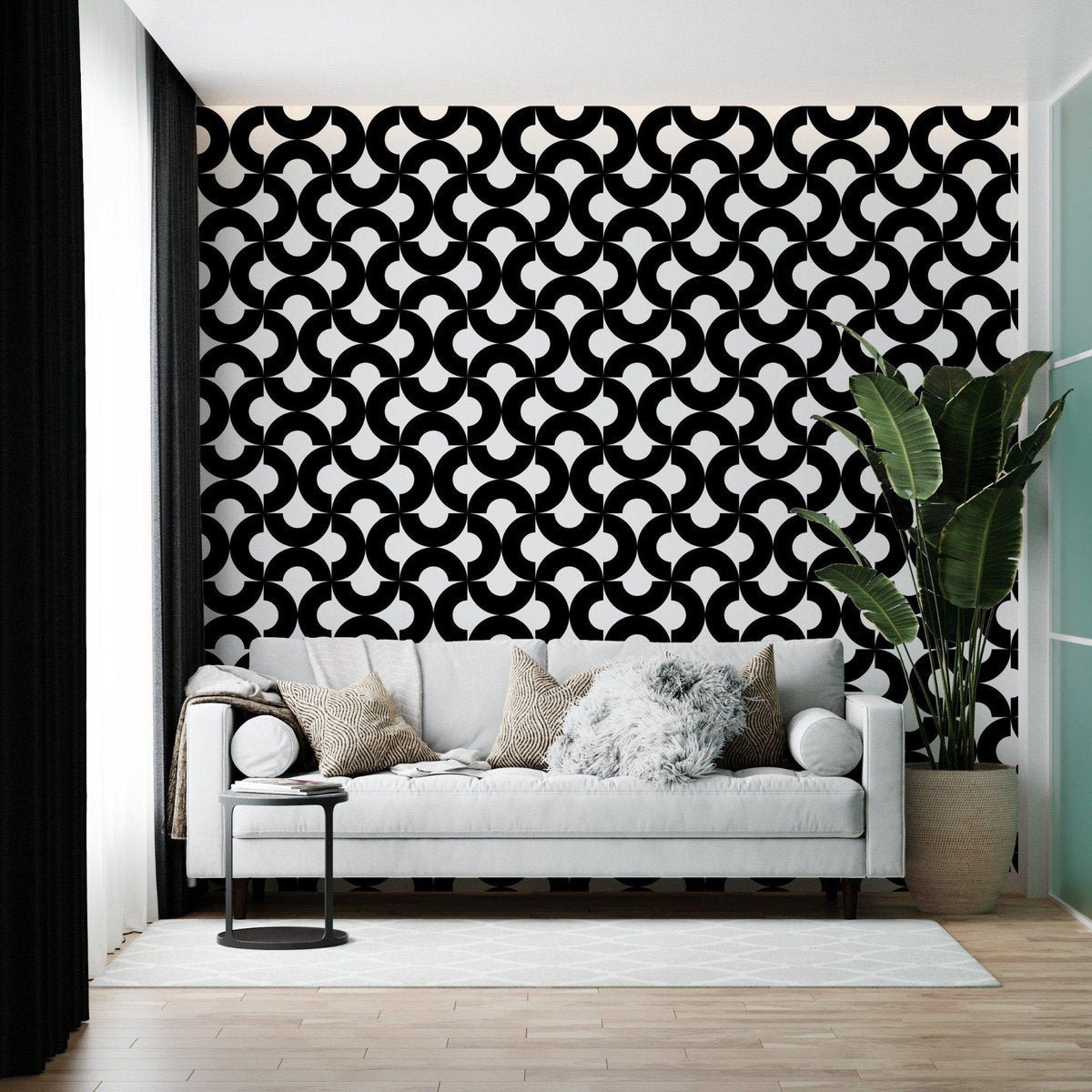 Modern Black And White Geometric Wallpapers