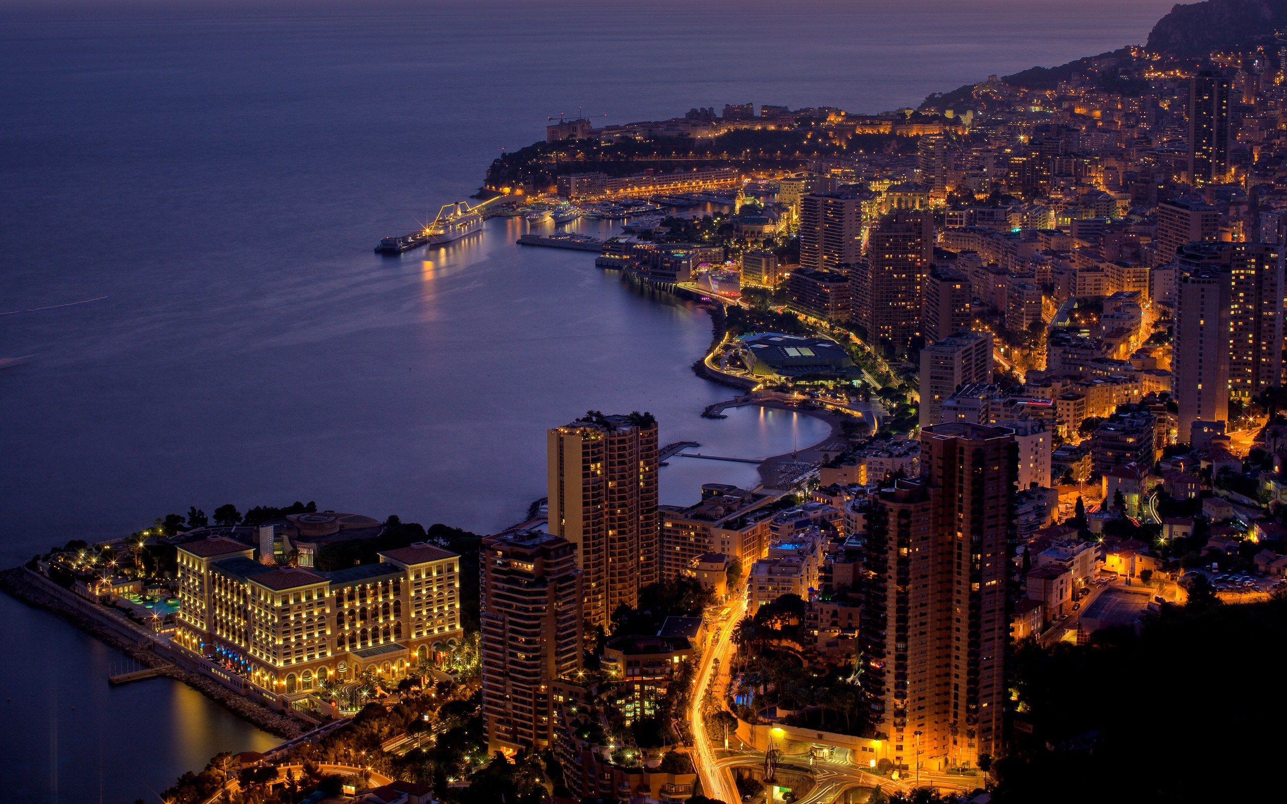 Monaco At Night Wallpapers