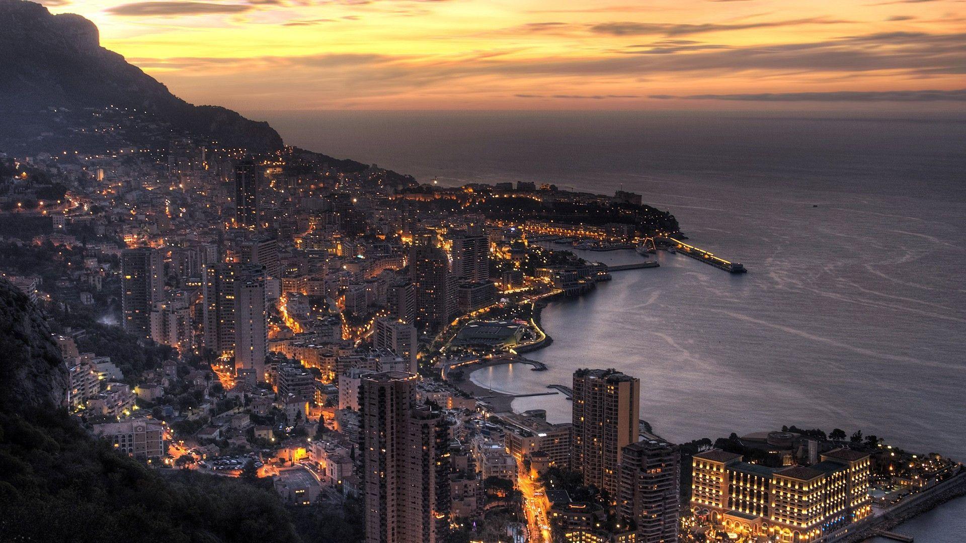 Monaco At Night Wallpapers