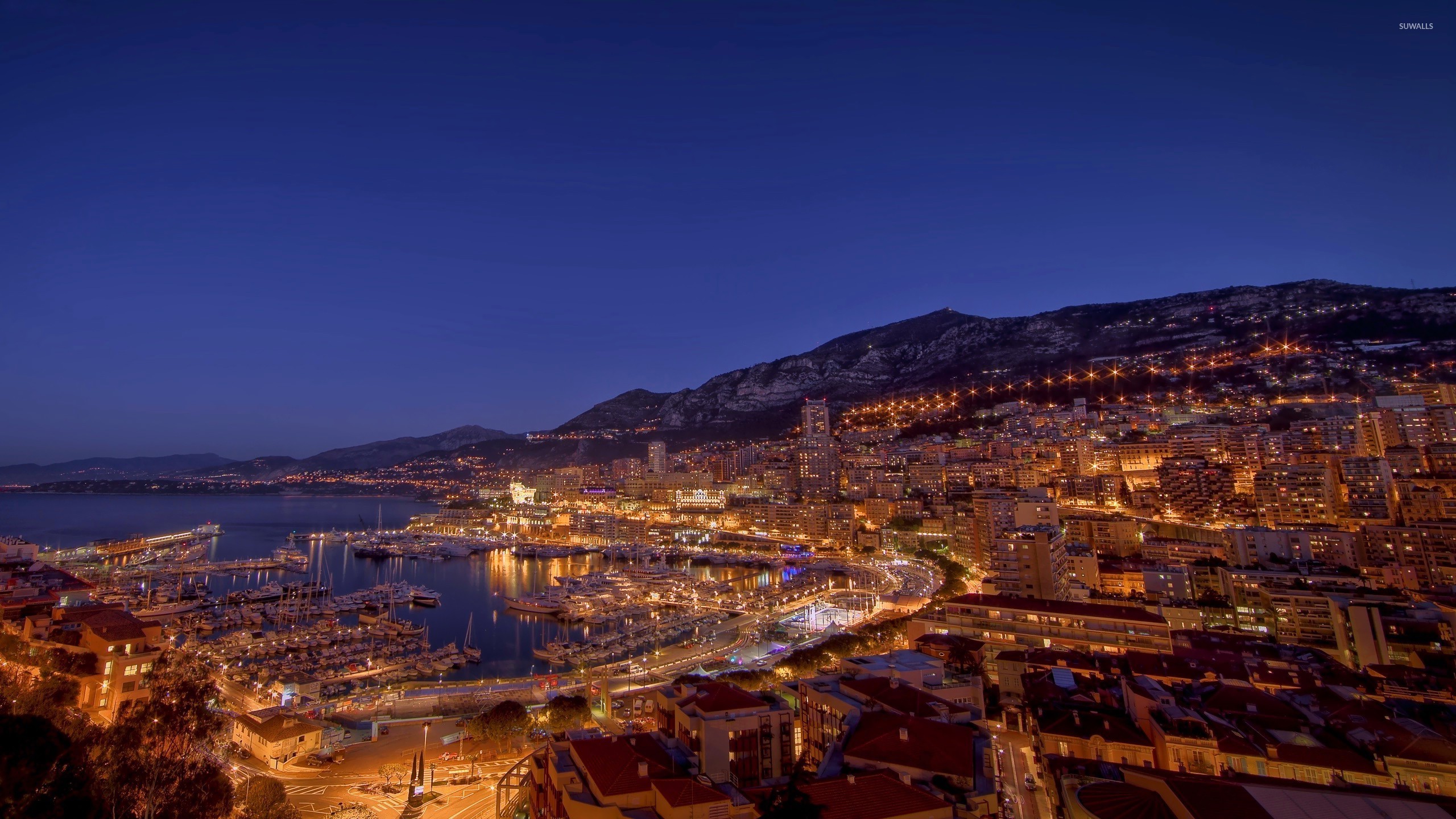 Monaco At Night Wallpapers