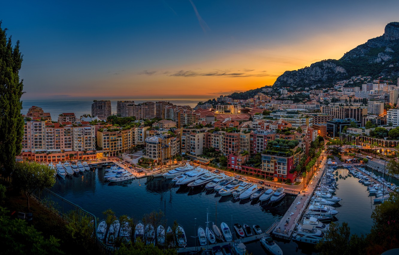 Monaco At Night Wallpapers