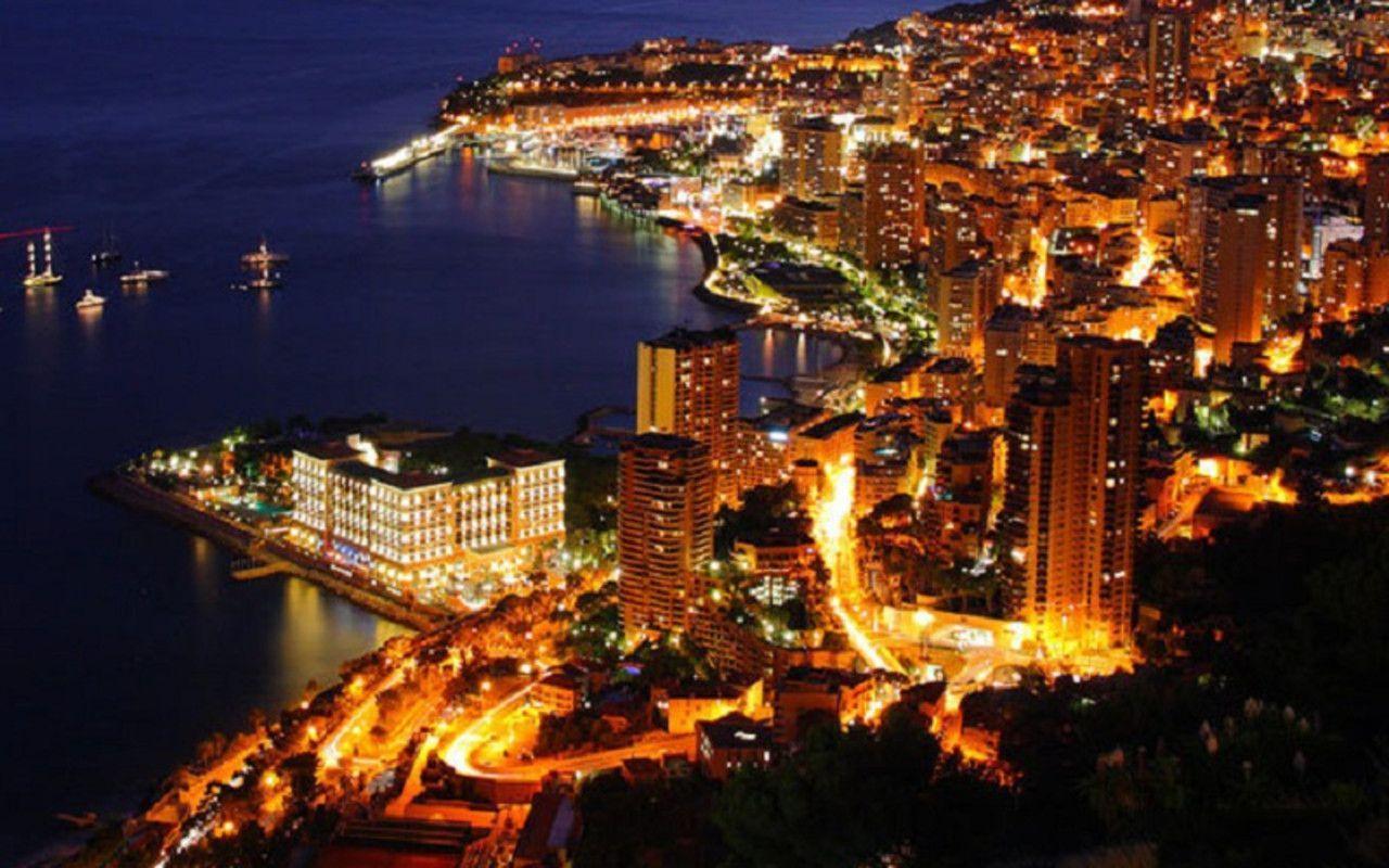 Monaco At Night Wallpapers