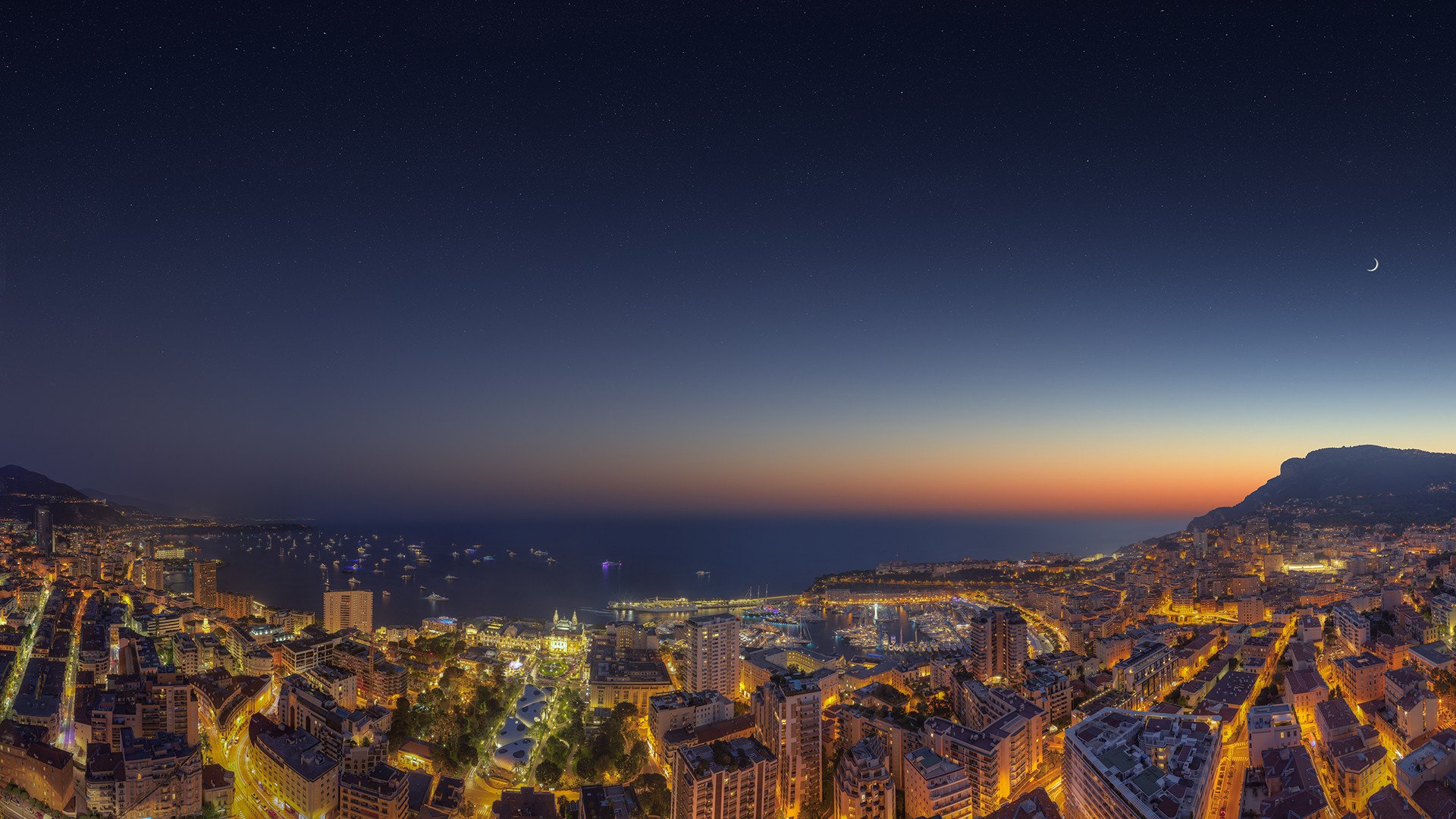 Monaco At Night Wallpapers