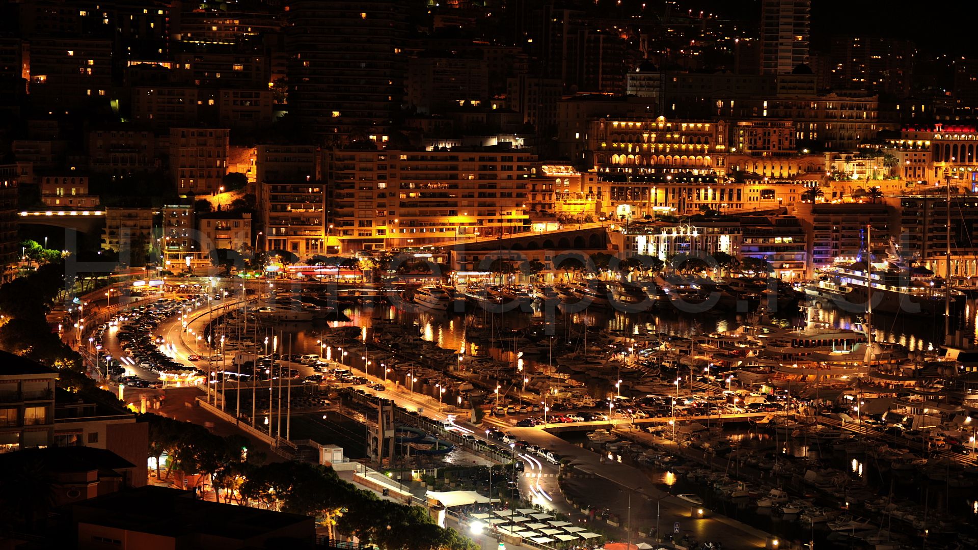 Monaco At Night Wallpapers