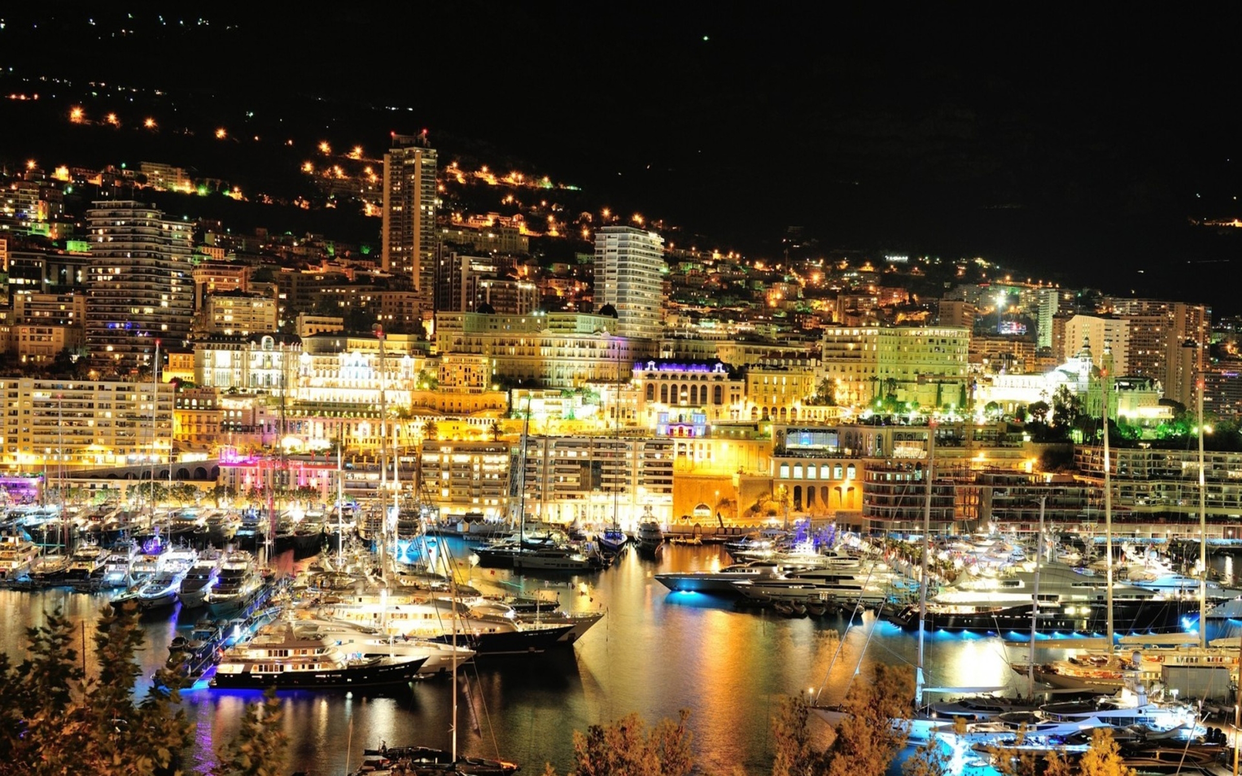 Monaco At Night Wallpapers