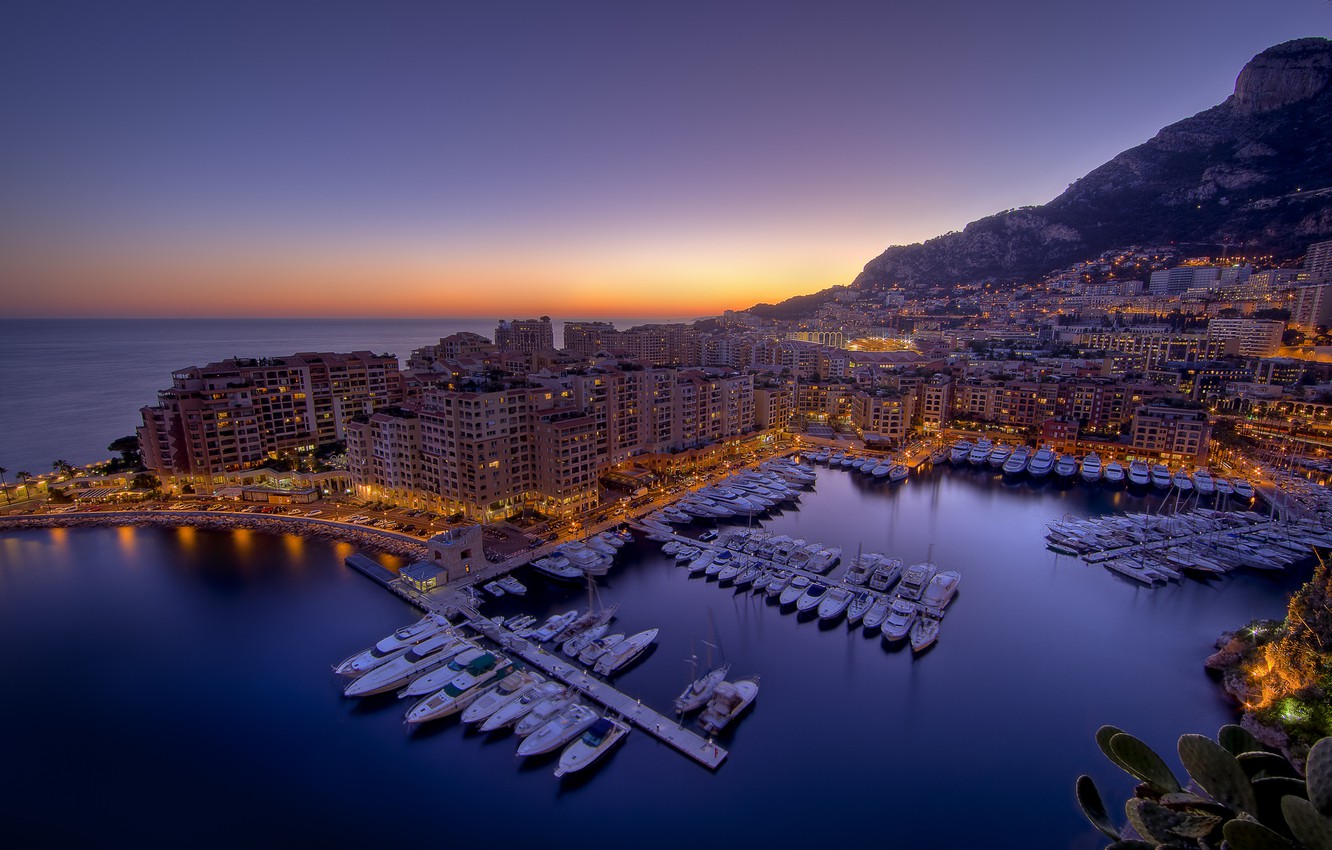 Monaco At Night Wallpapers