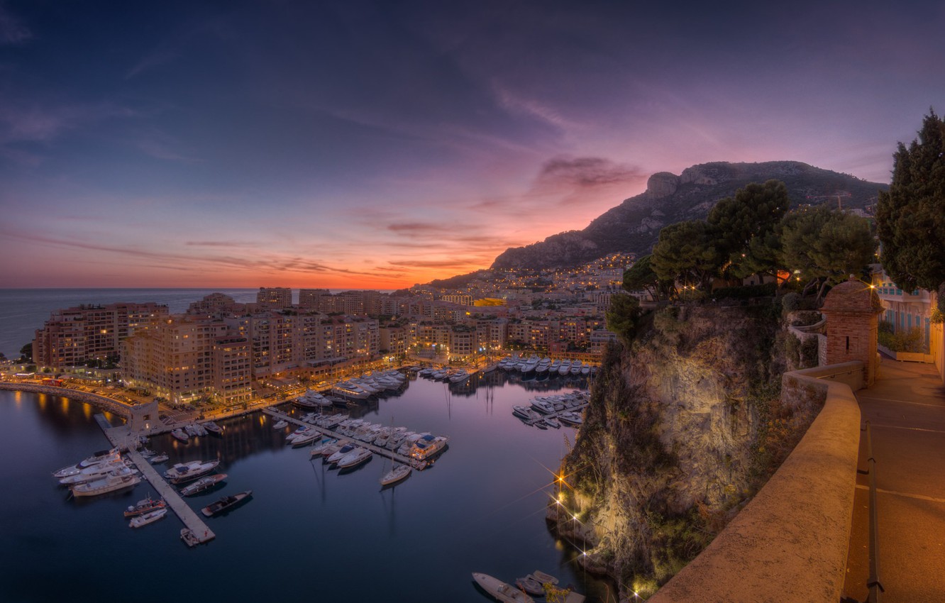 Monaco At Night Wallpapers